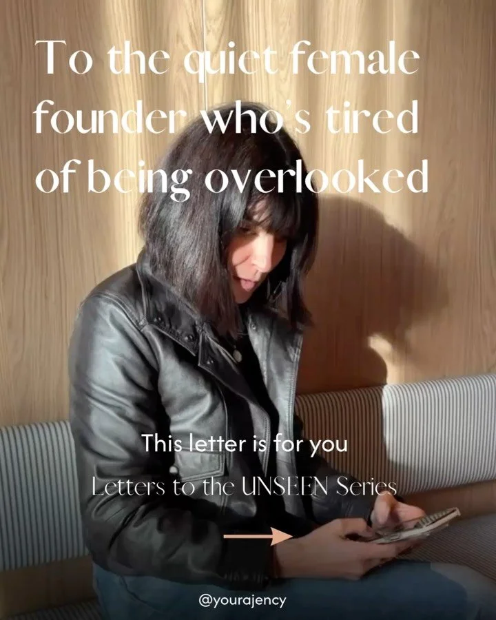Letters to the Unseen Series starts today ❤️

Letter One.
To the quiet powerhouse who&rsquo;s tired of being overlooked&hellip;
You&rsquo;ve been doing incredible work in the shadows.
Delivering results. Solving problems. Making magic happen behind t
