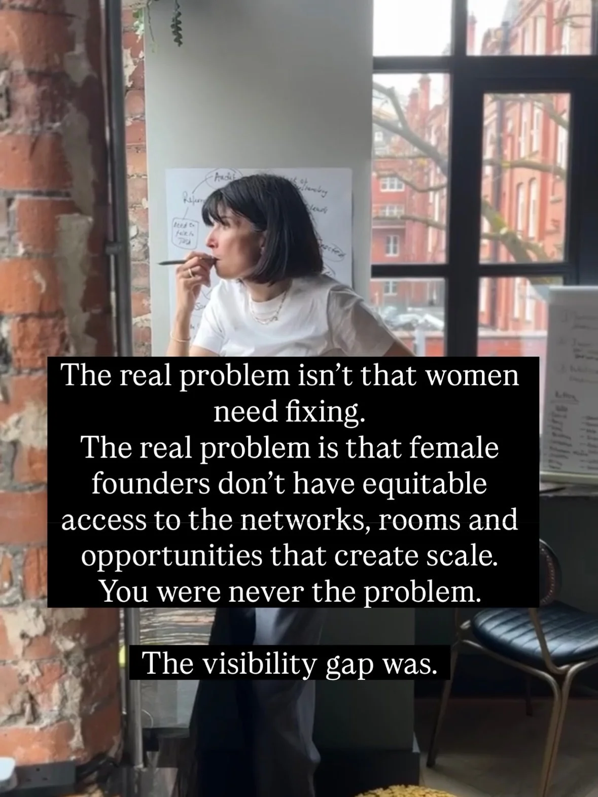 Visibility isn&rsquo;t the whole answer to the female founder gap. But nothing else works without it.

And in 2026 the gap isn&rsquo;t closing. In some places it&rsquo;s getting wider.

Female founders are growing at 6.9% annually. The ambition is th