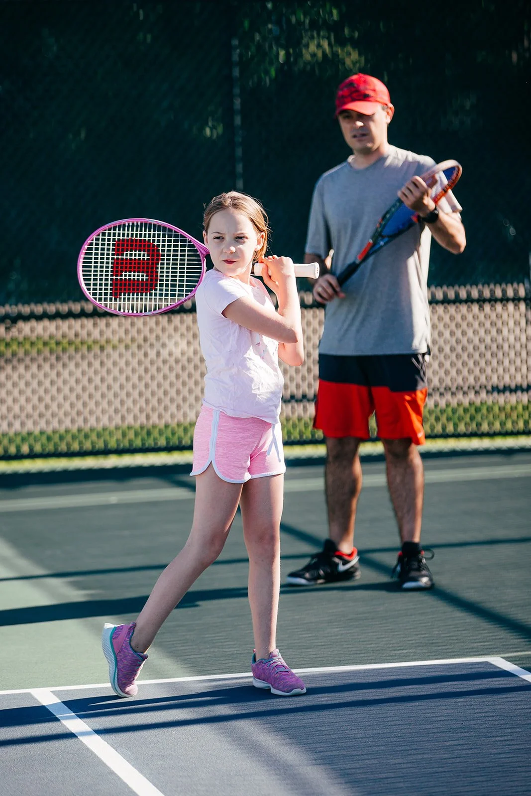 Youth private tennis lessons designed to build strong fundamentals and confidence on court.