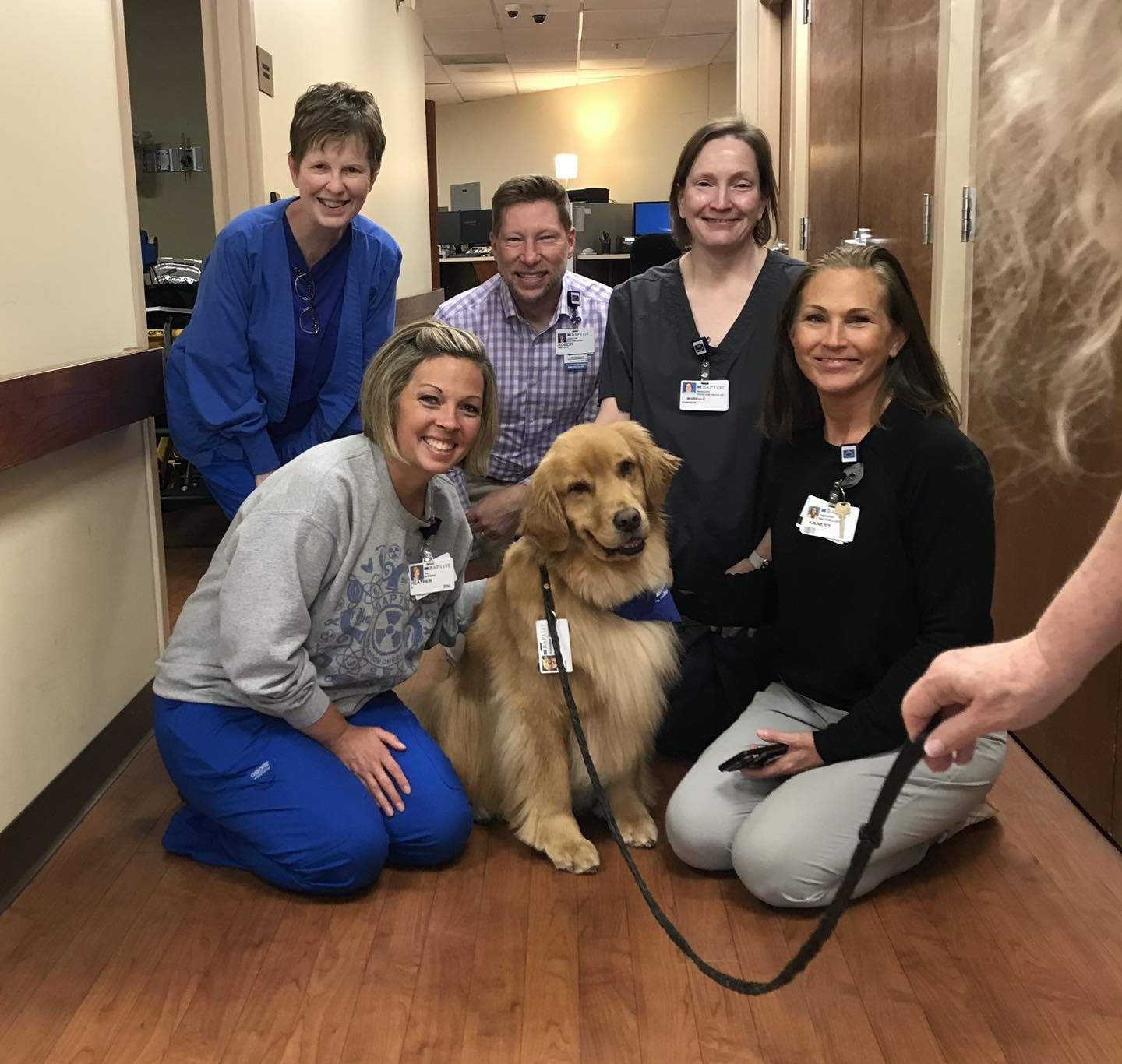 Willow &amp; Alisa loved visiting Baptist Memphis Radiation Oncology employees today!!!