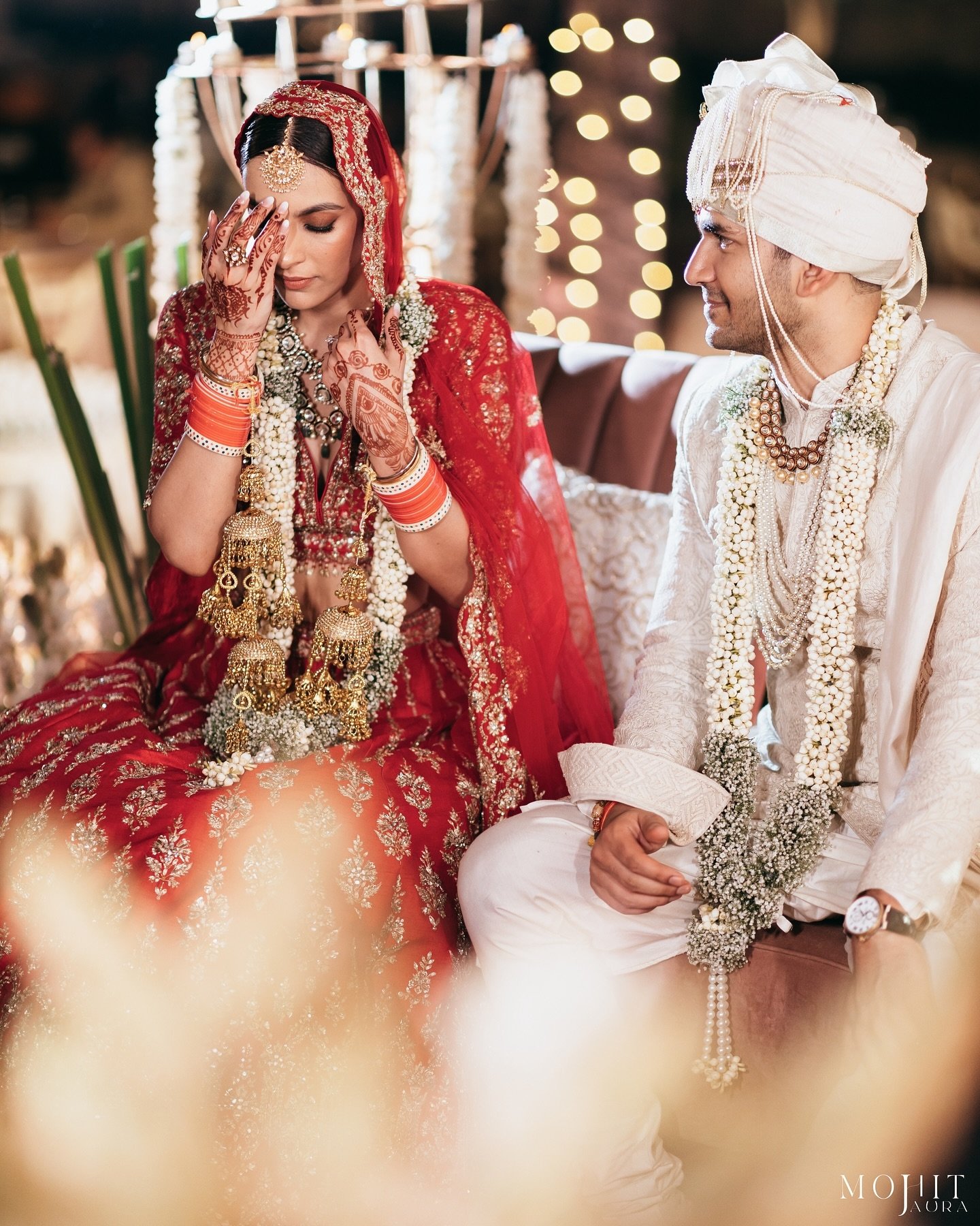 A beautiful confluence of vibrant celebrations and deeply heartfelt moments - swipe left to witness the enchanting highlights from Bhavika and Anshul&rsquo;s varmala ceremony, where love and joy intertwined in a truly magical way.

Photos Courtesy: @