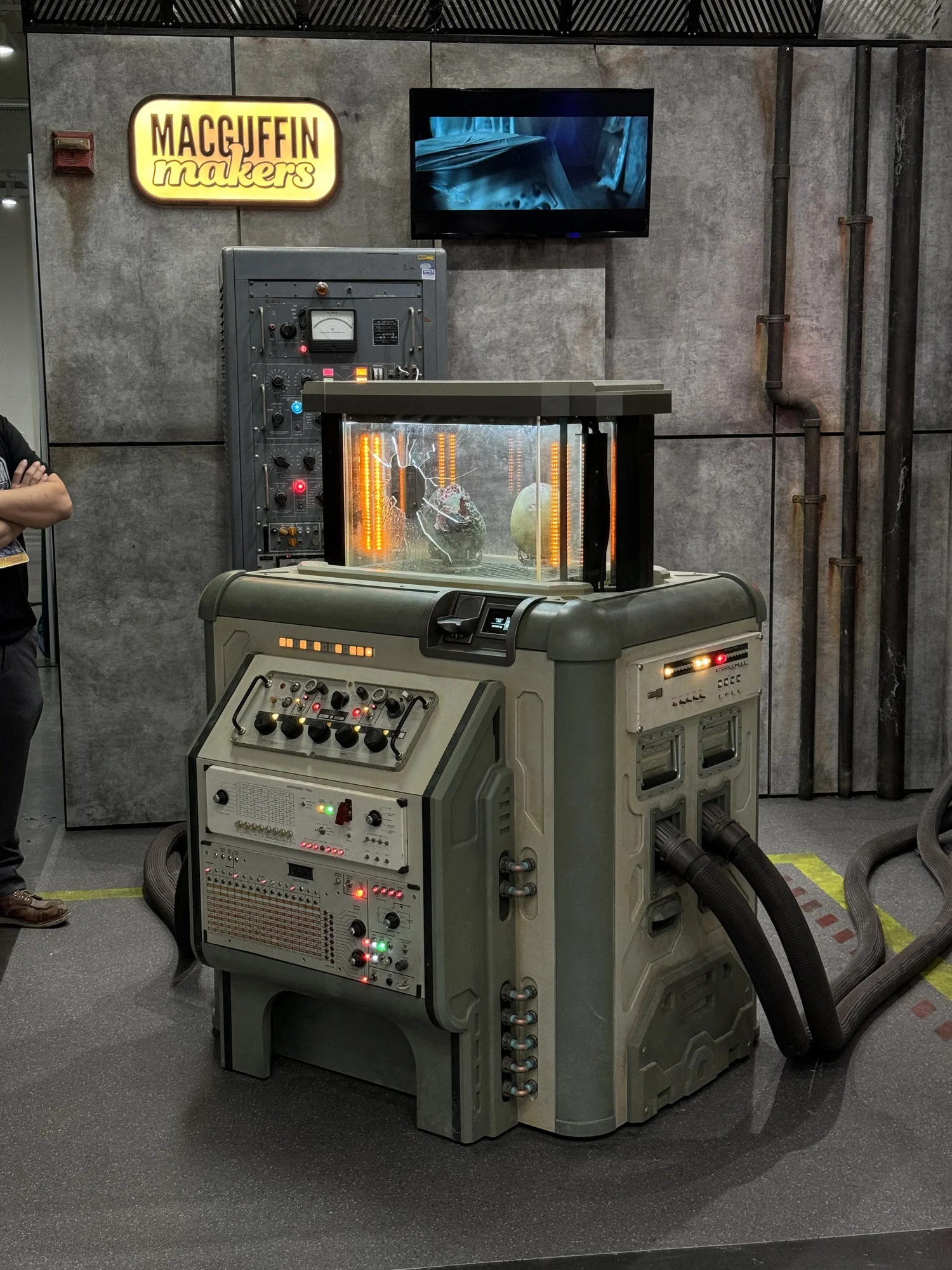 Containment unit sci-fi console — practical prop with lights, switches, and effects