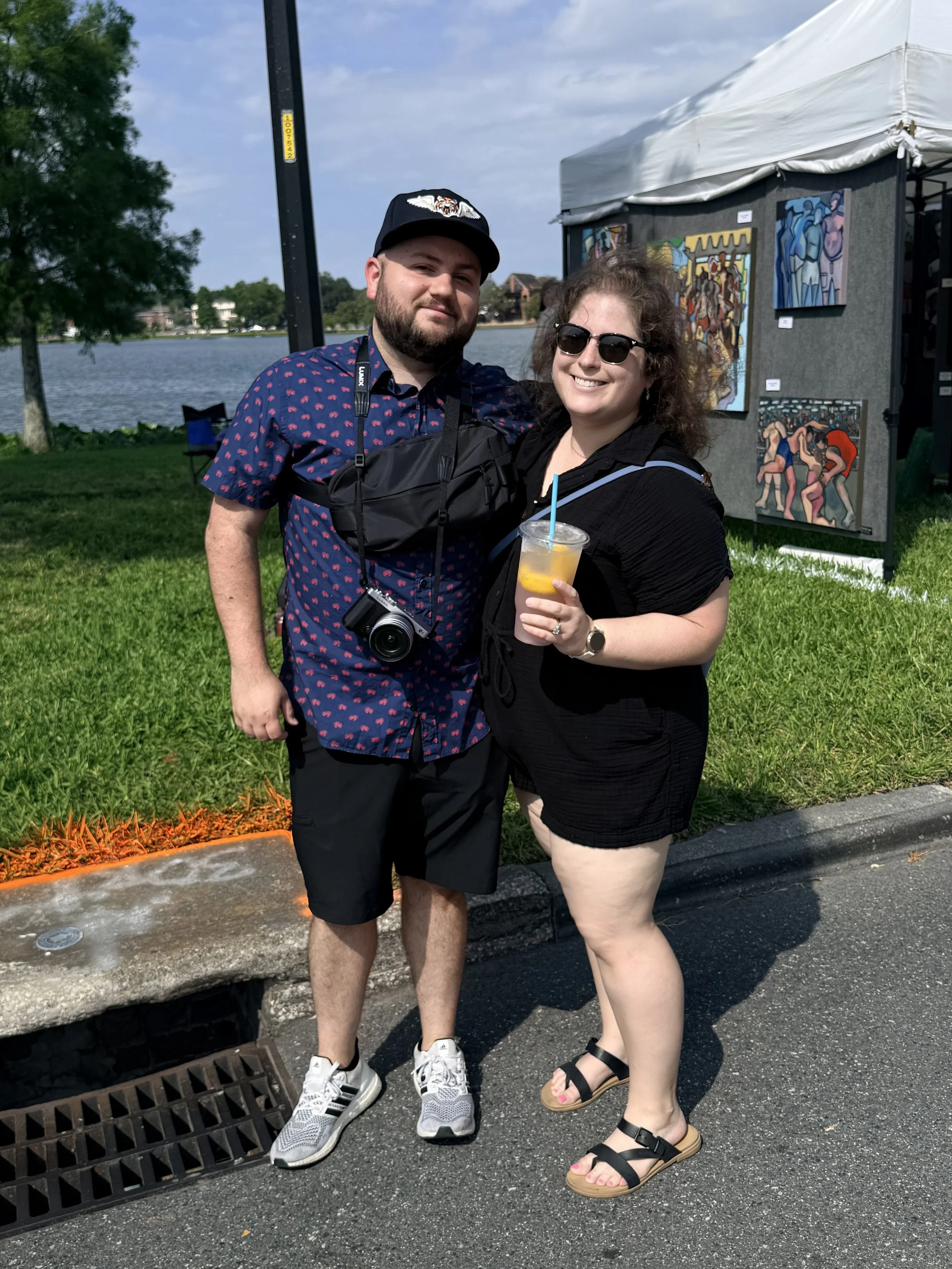 At an art festival in our town around one of the many beautiful lakes.jpg
