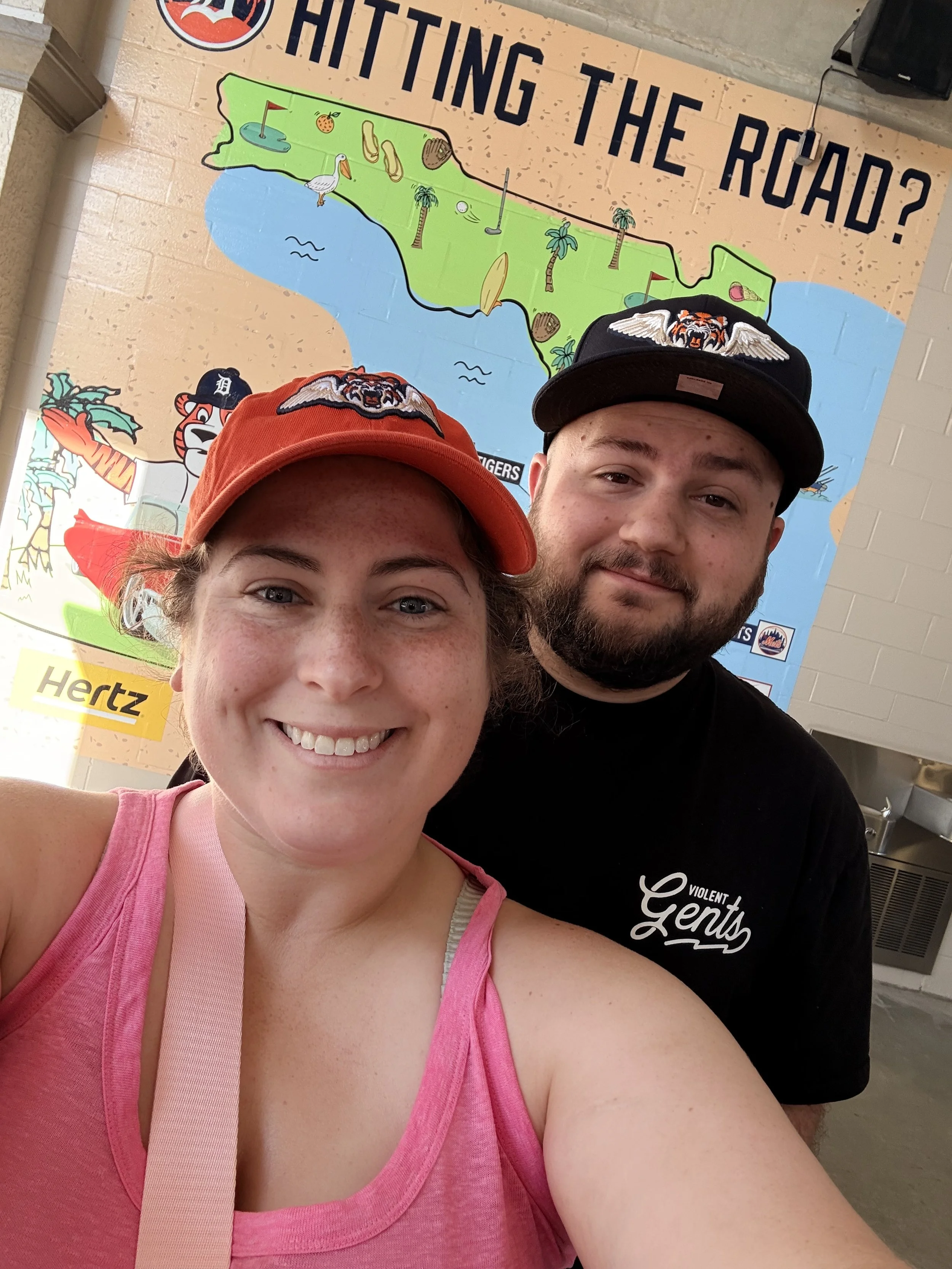 Cheering on our local minor league baseball team!.jpg