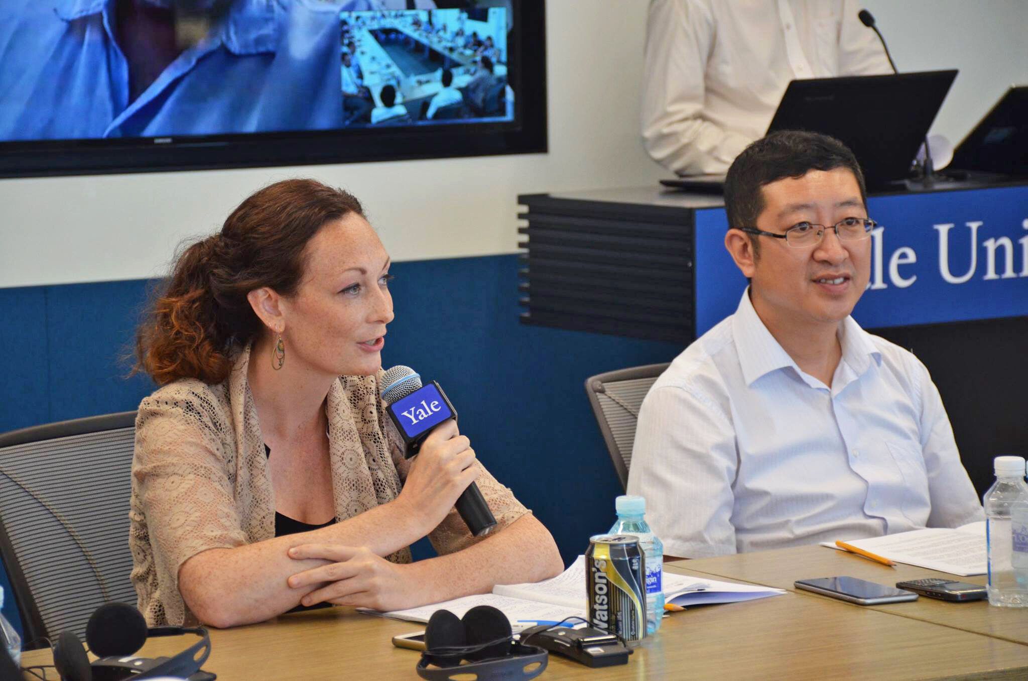 Giving a presentation at Yale's China Center in Beijing.jpg