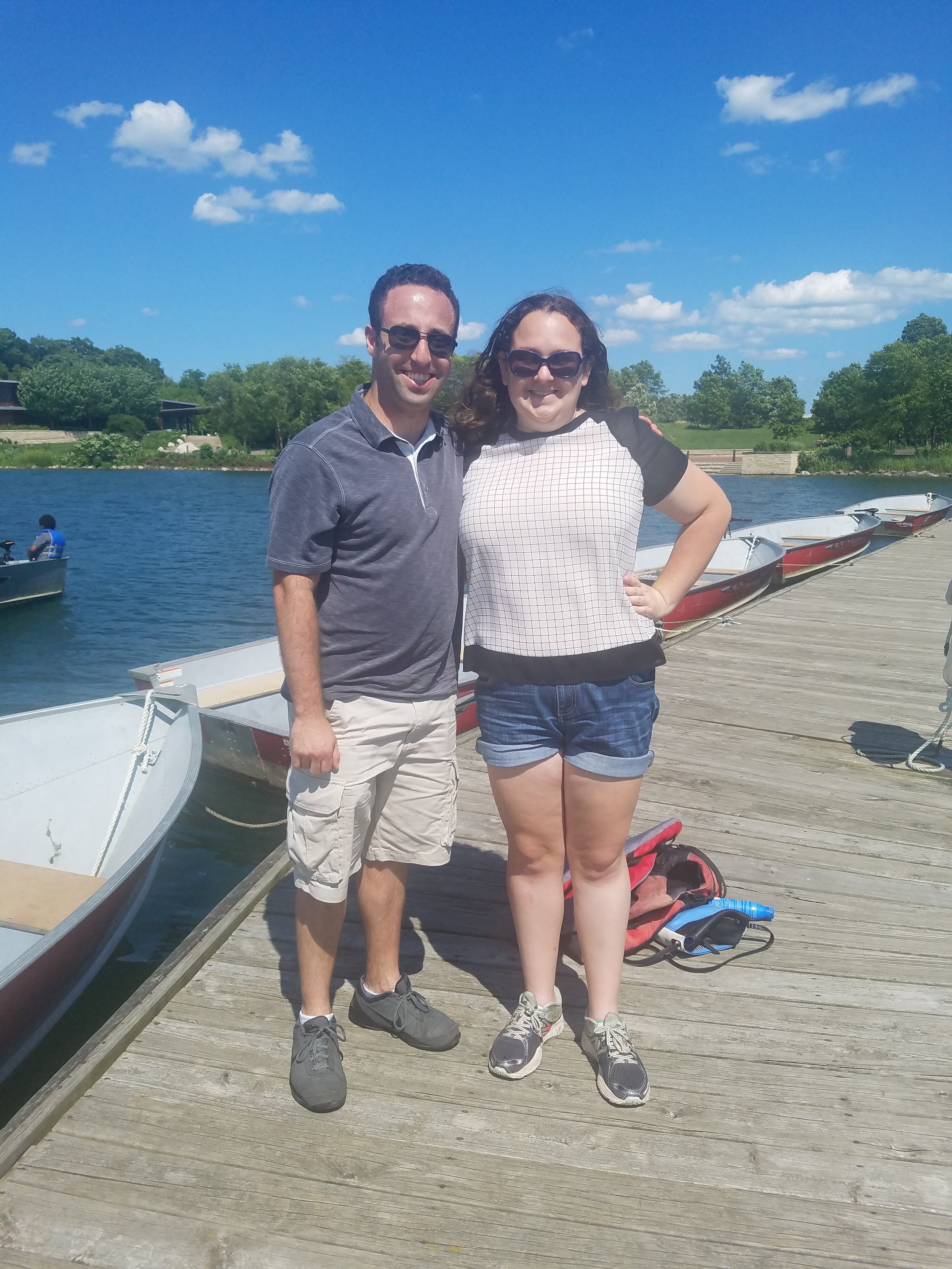 Celebrating our anniversary paddleboarding at Independence Grove.JPEG