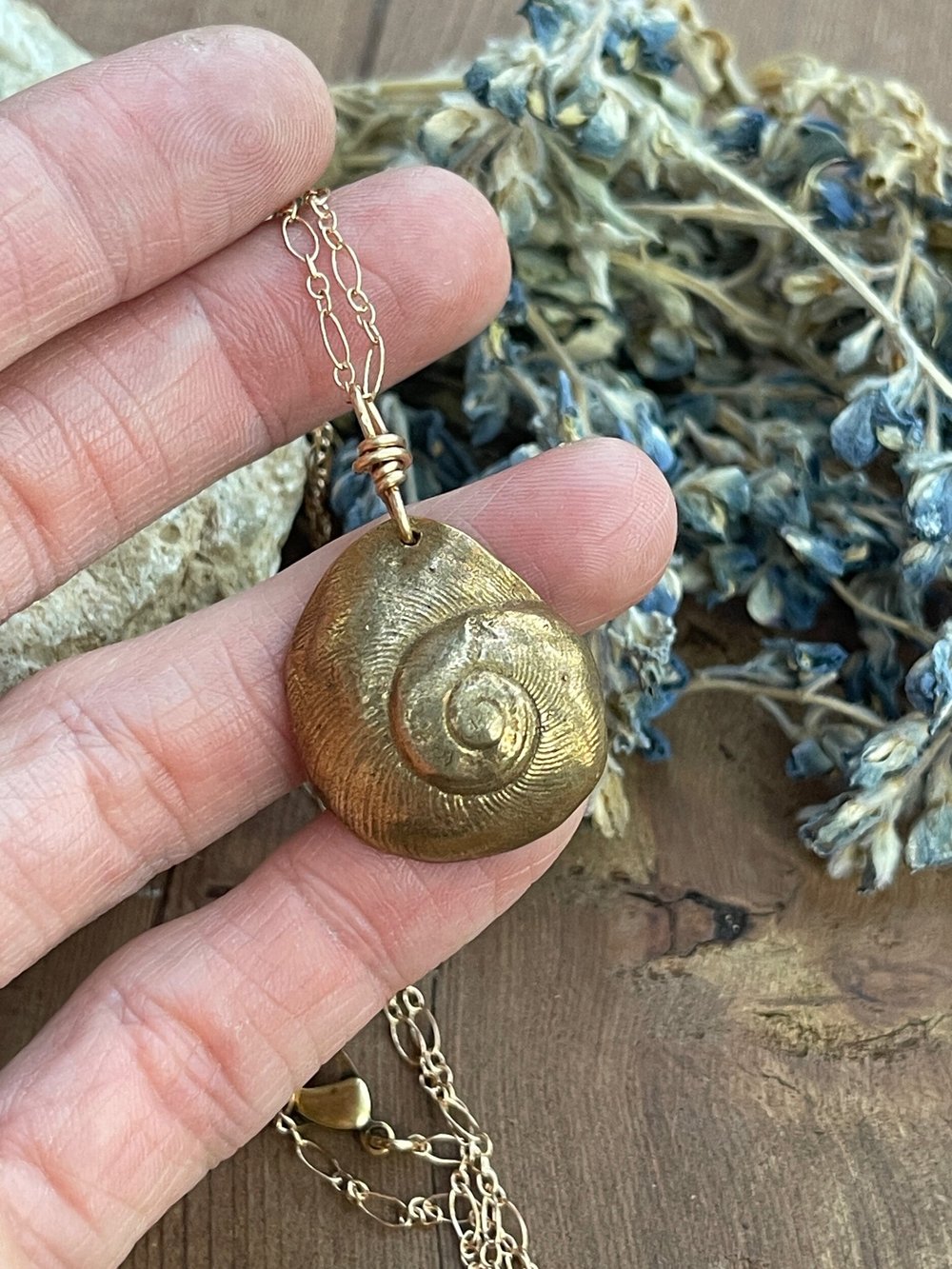 Bronze Large Snail Shell Necklace - 18” — Ozark Impressions Jewelry