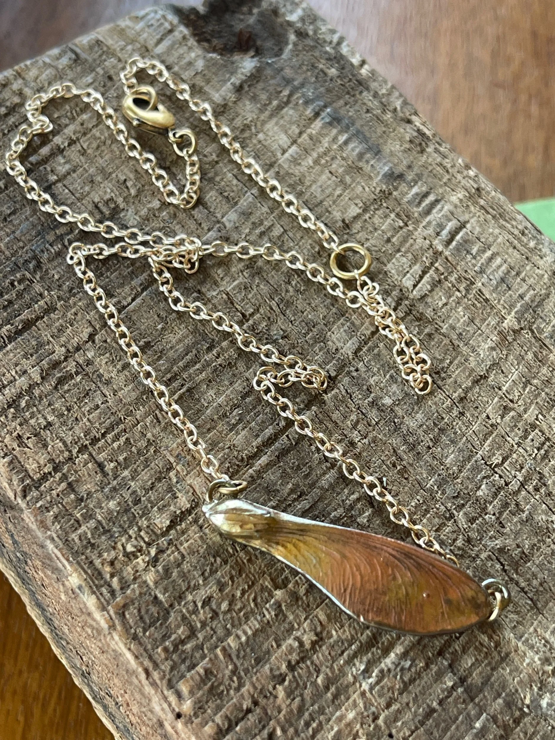 Limited: Large Copper Maple Seed Necklaces ~ Alt Oxidization