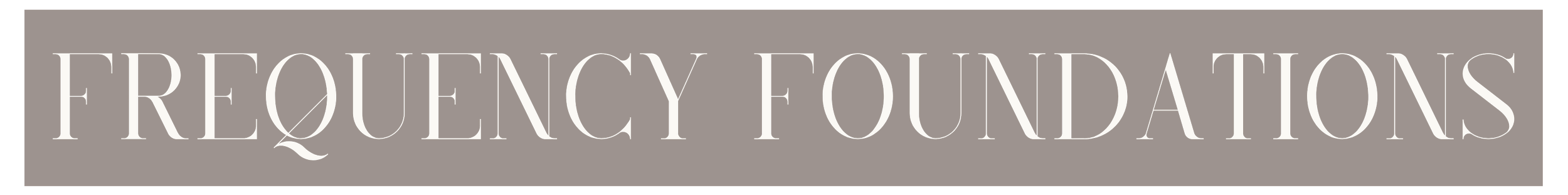 Frequency Foundations Headline
