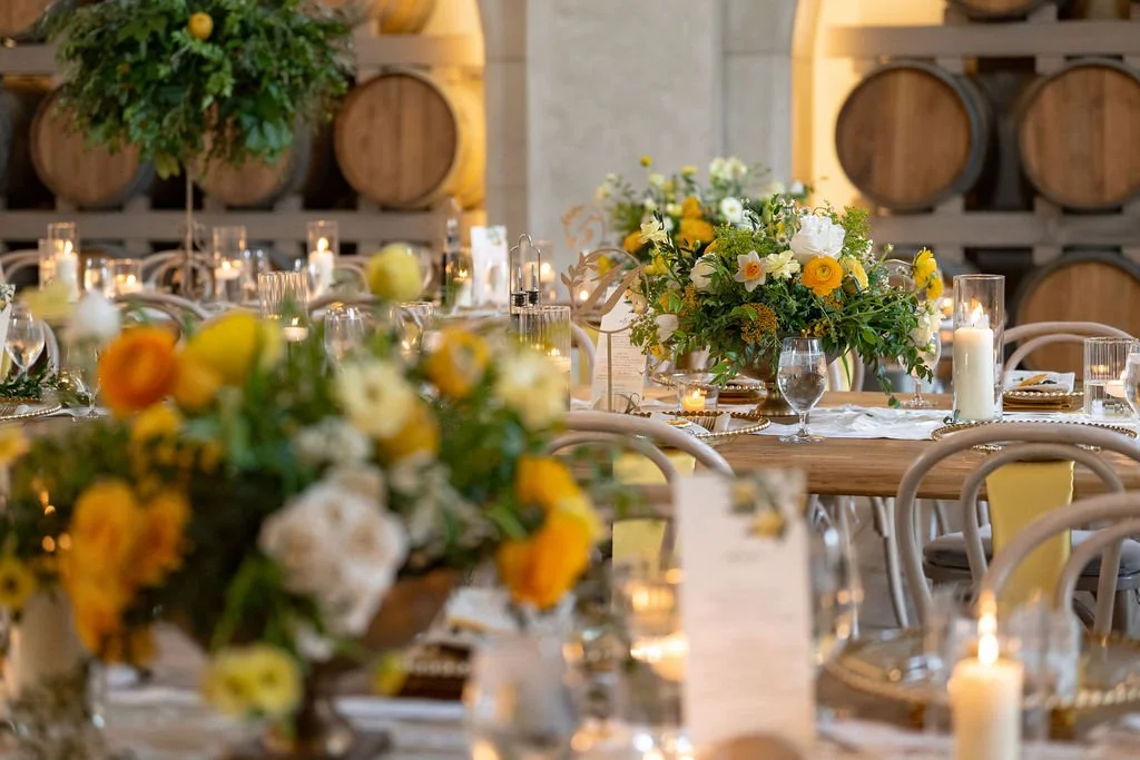 Emry Photography, Wedding Reception Italian, Tuscany Flowers