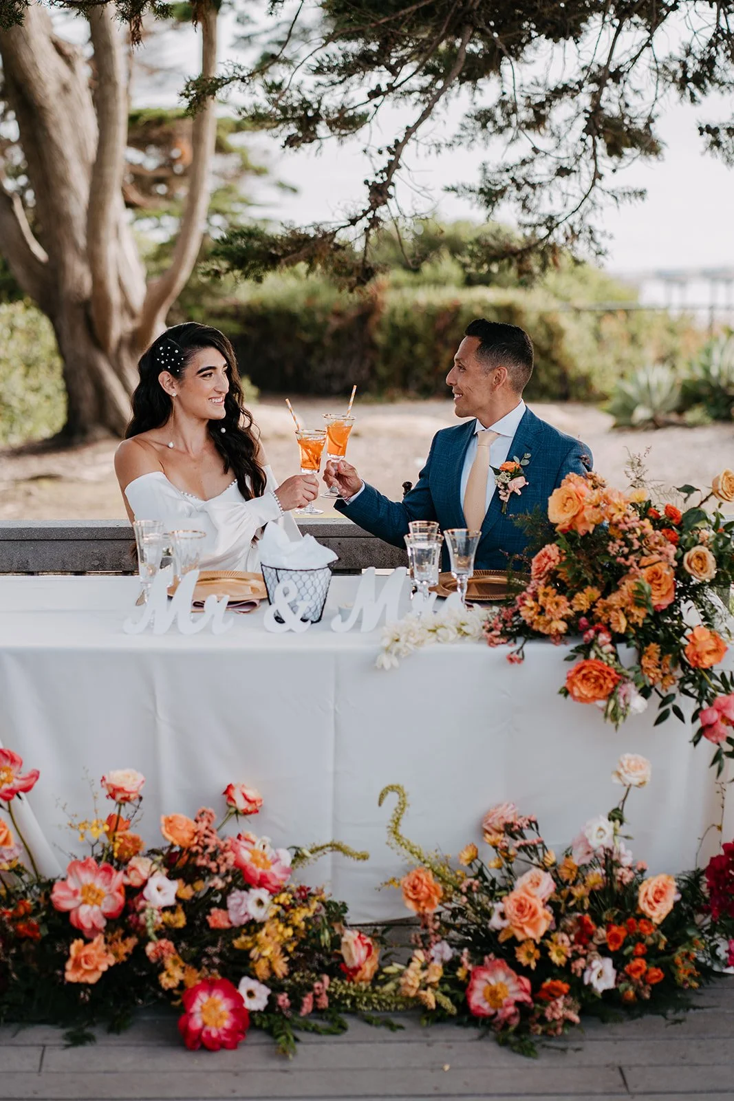 Lulan Studio, Sweetheart Table, Bride and Groom, Reception Flowers