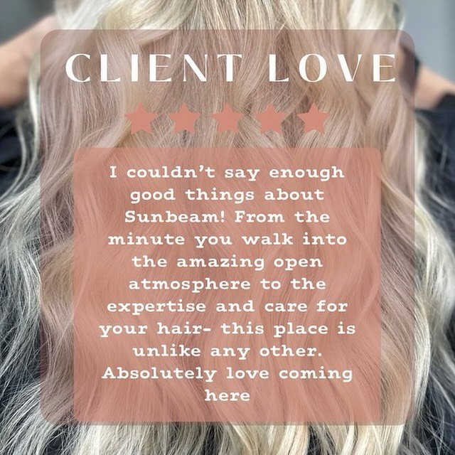 At Sunbeam Studio we believe that you deserve the very best, from in-depth hair consultations with expert stylists to clean &amp; sustainable hair products made with organic essential oils ☀️🌿

With every detail, we have you in mind. We are here to 
