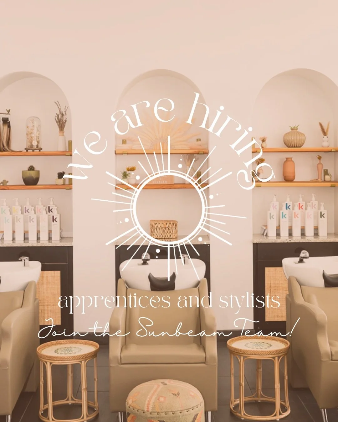 ☀️We&rsquo;re expanding our team at Sunbeam Studio! ☀️

We&rsquo;re currently looking for both stylists and apprentices to join our team.

Our Rising Stylist Program is designed for stylists fresh out of cosmetology school who want a hands-on apprent