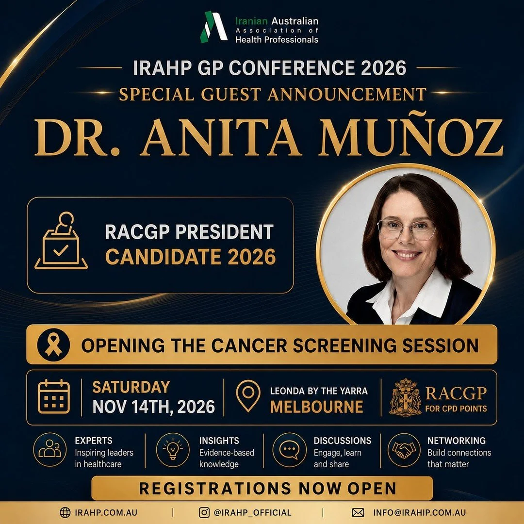 We are delighted to announce Dr Anita Mu&ntilde;oz, RACGP President Candidate 2026, as a special guest at the IRAHP GP Conference 2026.

Dr Mu&ntilde;oz will join us to open our Cancer Screening session, bringing her extensive experience and perspect