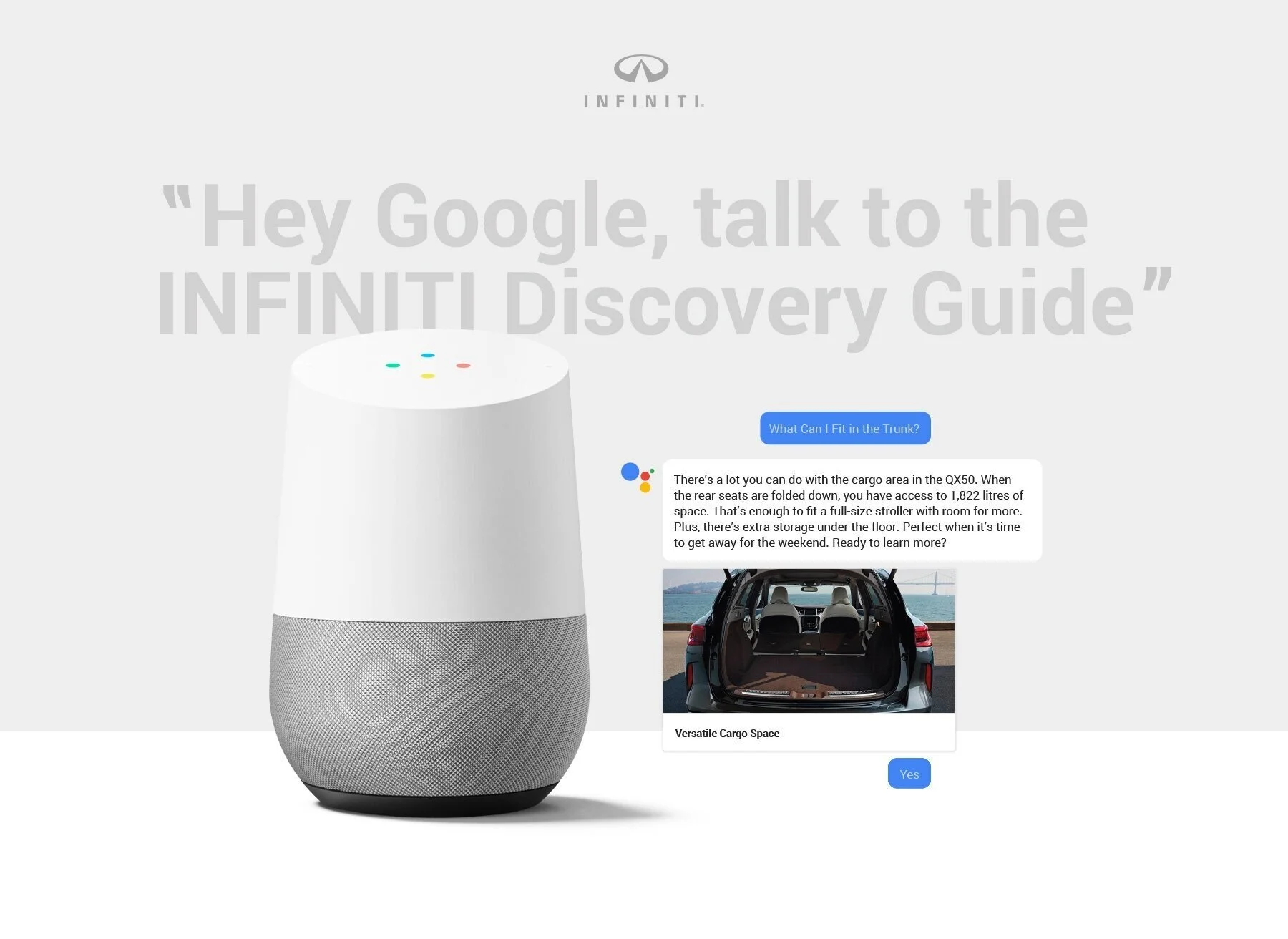 INFINITI Google Assistant