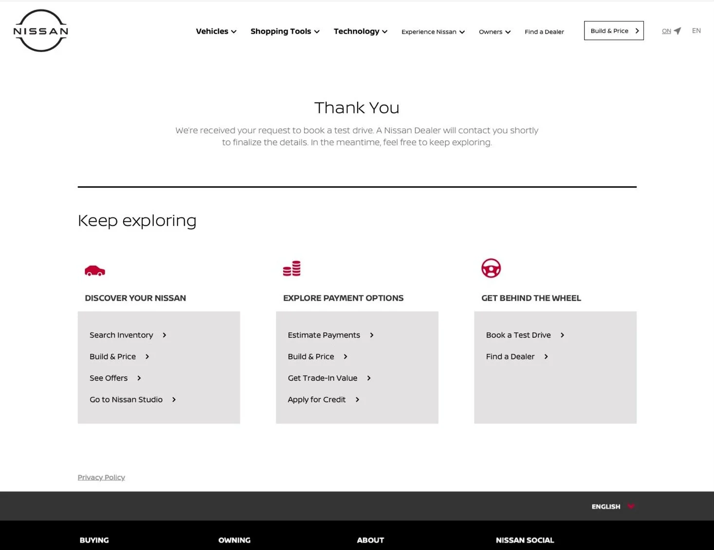 Once you submit a lead, we’ll show you every step in the journey—in case you’re looking to continue your research.