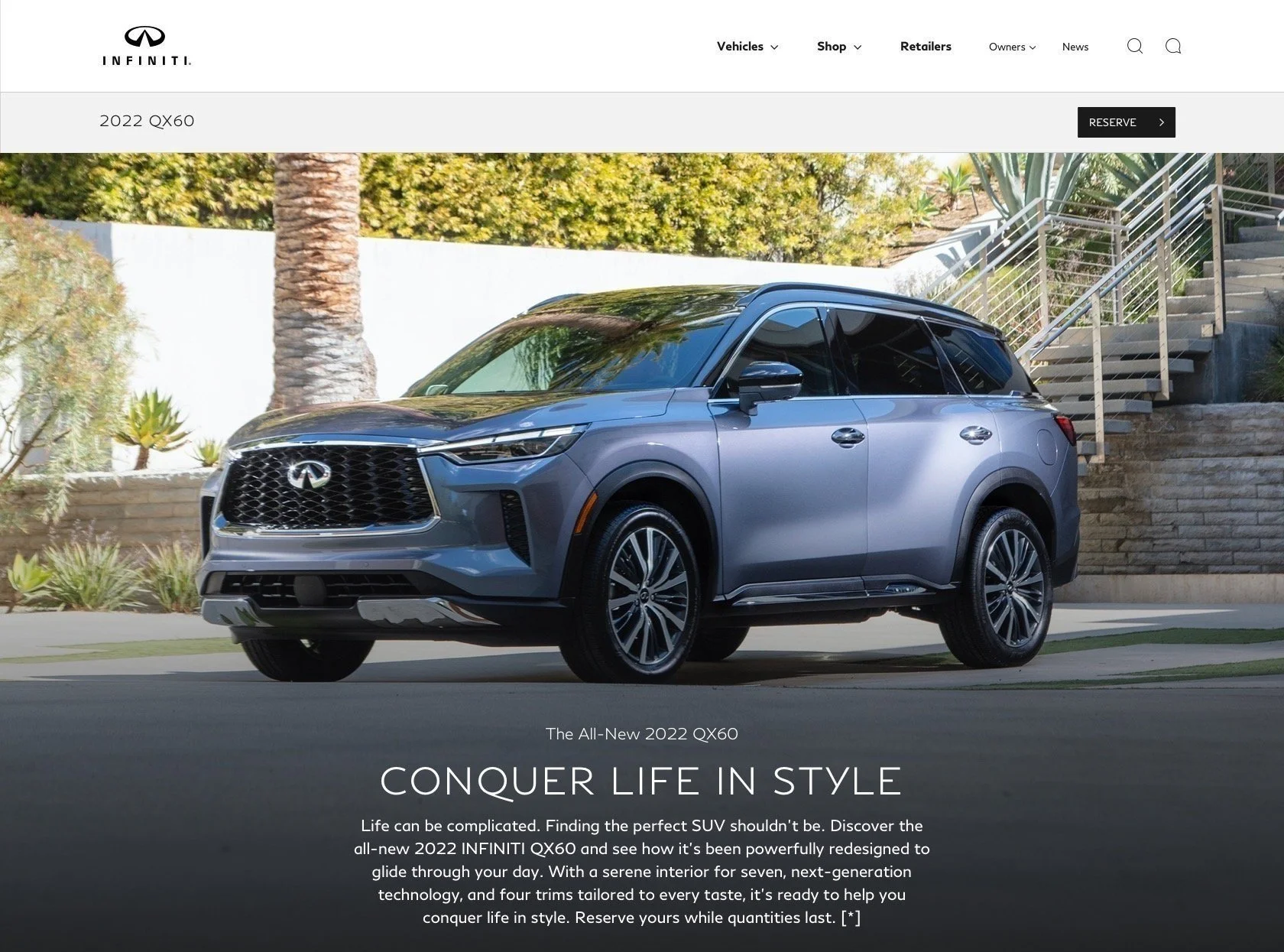 INFINITI Reservation Program