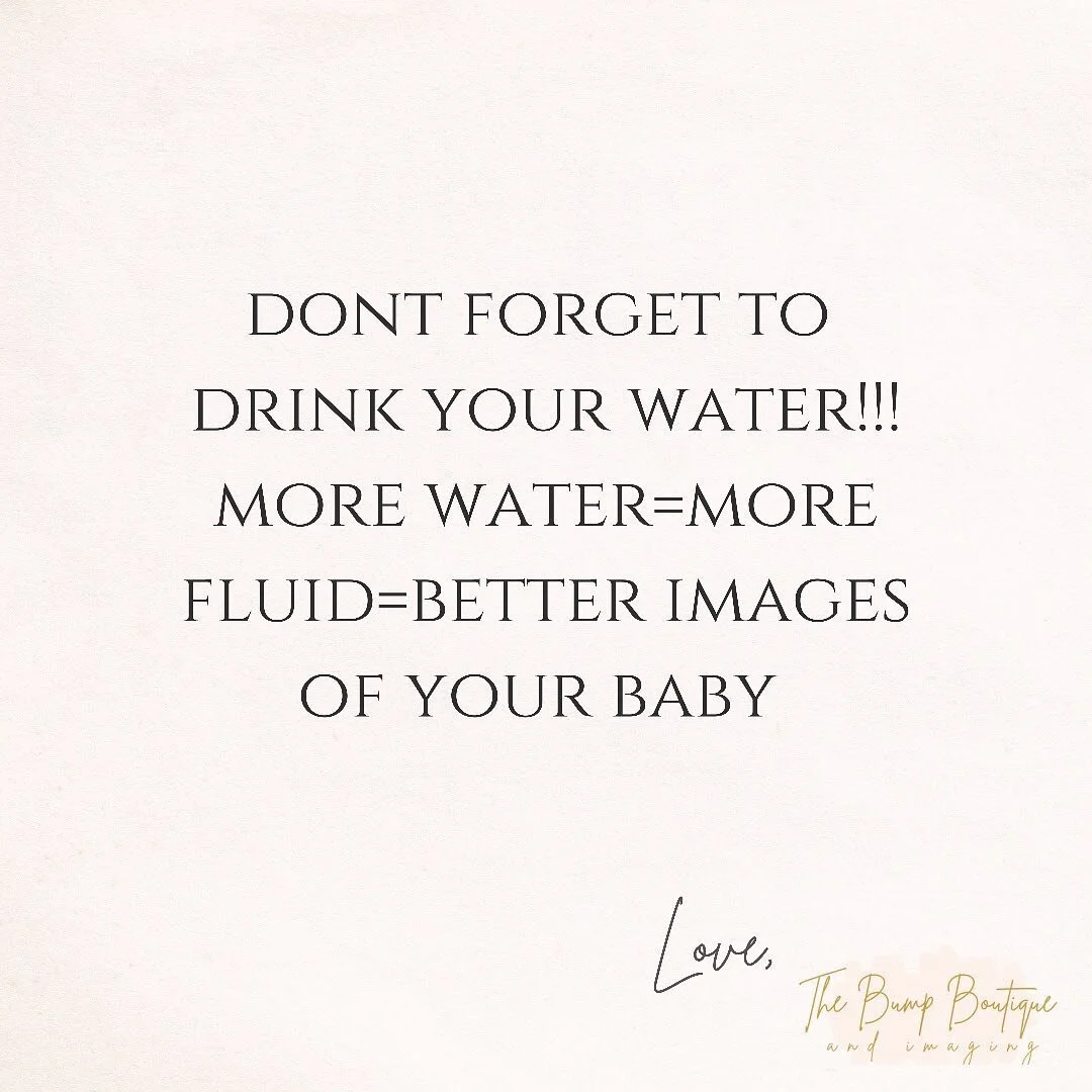 Increasing your fluid intake a few days before your 3D appointment will make all the difference🤍 
.
.
Stay hydrated loves💧
.
.
#waterprep #stayhydrated #3dultrasound #4dultrasound #baby #babyboutique #babyshop #babystyle #pregnancy