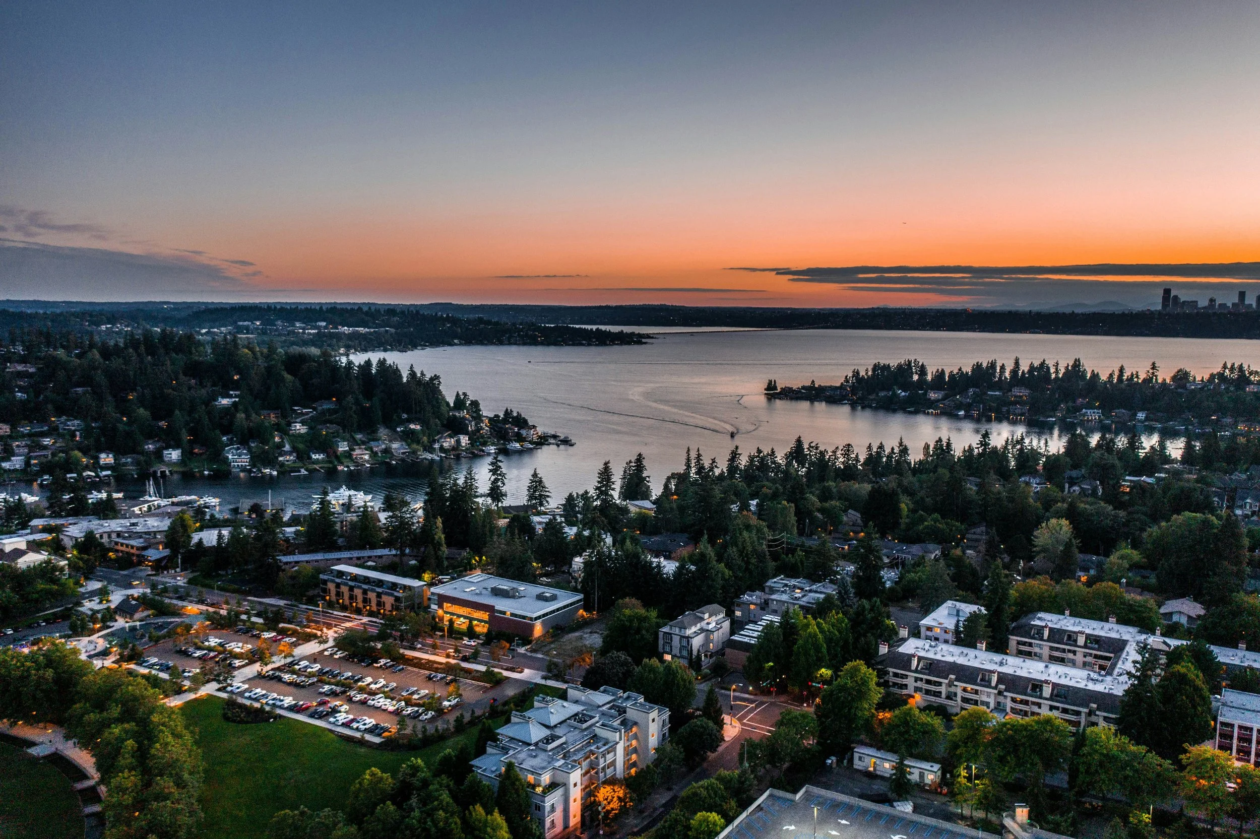 Meydenbauer Bay Bellevue sunset, West Bellevue luxury buyer's market July 2026