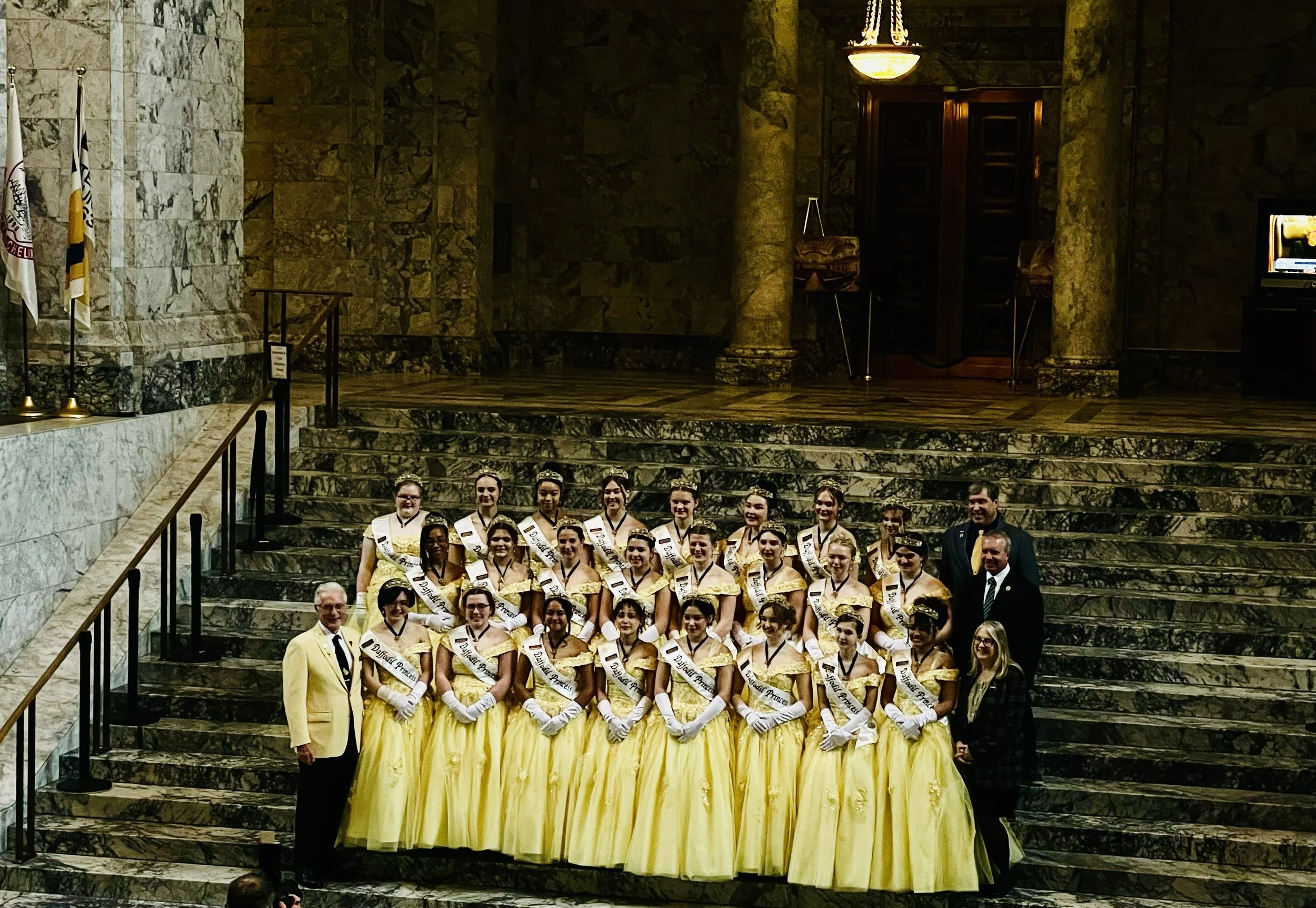 Thurston County Daffodil Princesses at Washington State Capitol Senate session