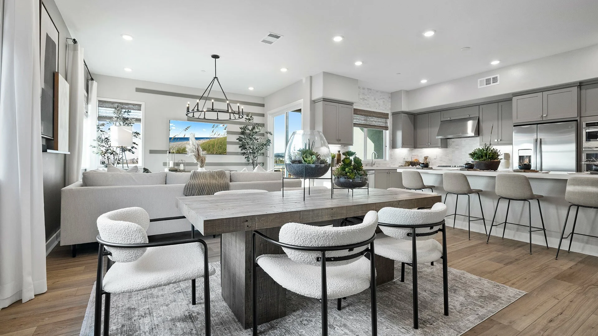 Mountain view from Lakemont Bellevue home deck — luxury homes with Cascade views 98006