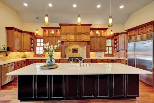 Luxury custom kitchen Olympia estate home Sotheby's real estate photography professional marketing Bainbridge Island waterfront homes