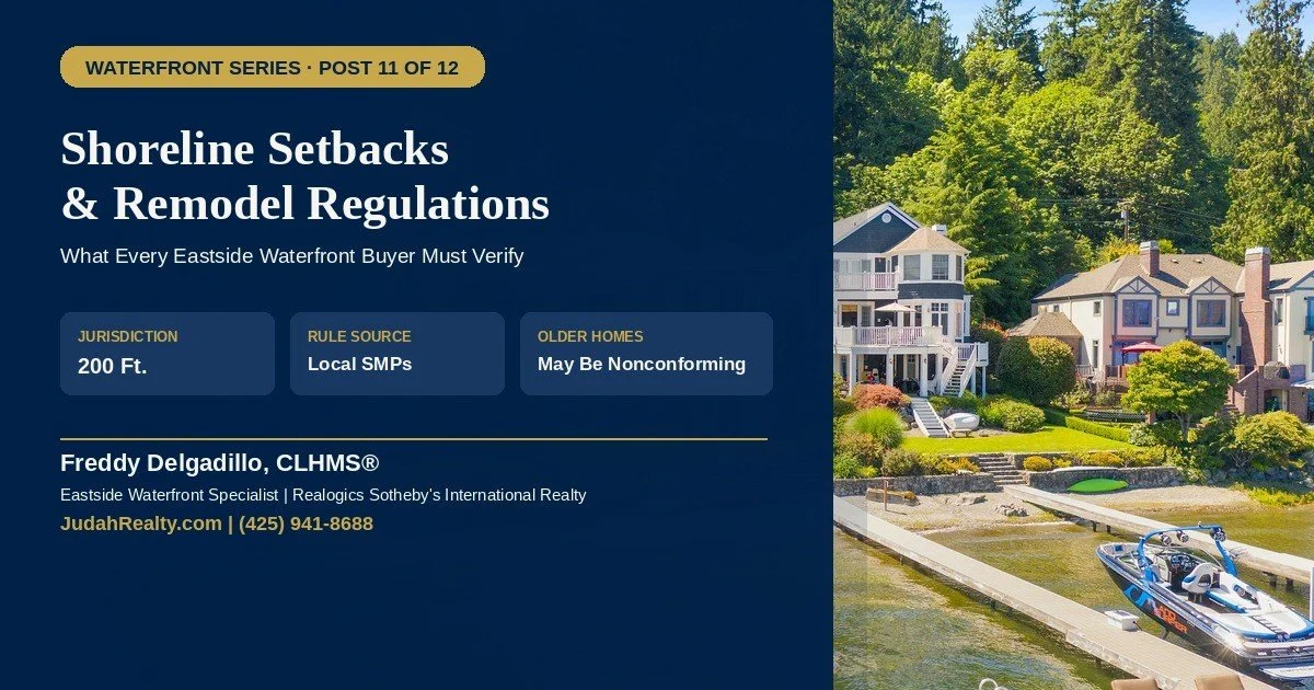 Luxury Eastside waterfront estate with private dock, boat moorage, and terraced lawn, Lake Washington real estat