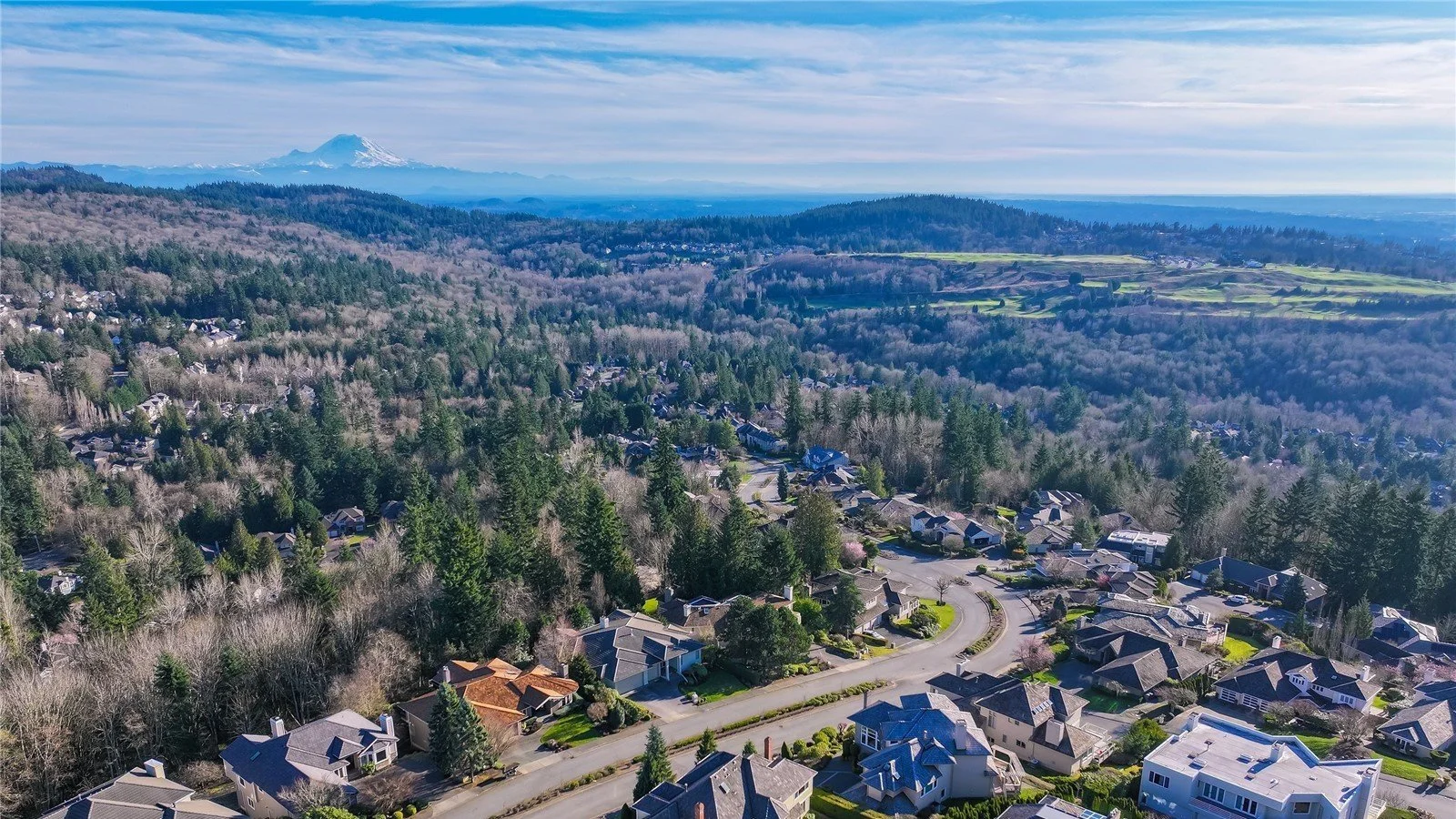 Lakemont Bellevue neighborhood aerial view with Cascade Mountains.jpg