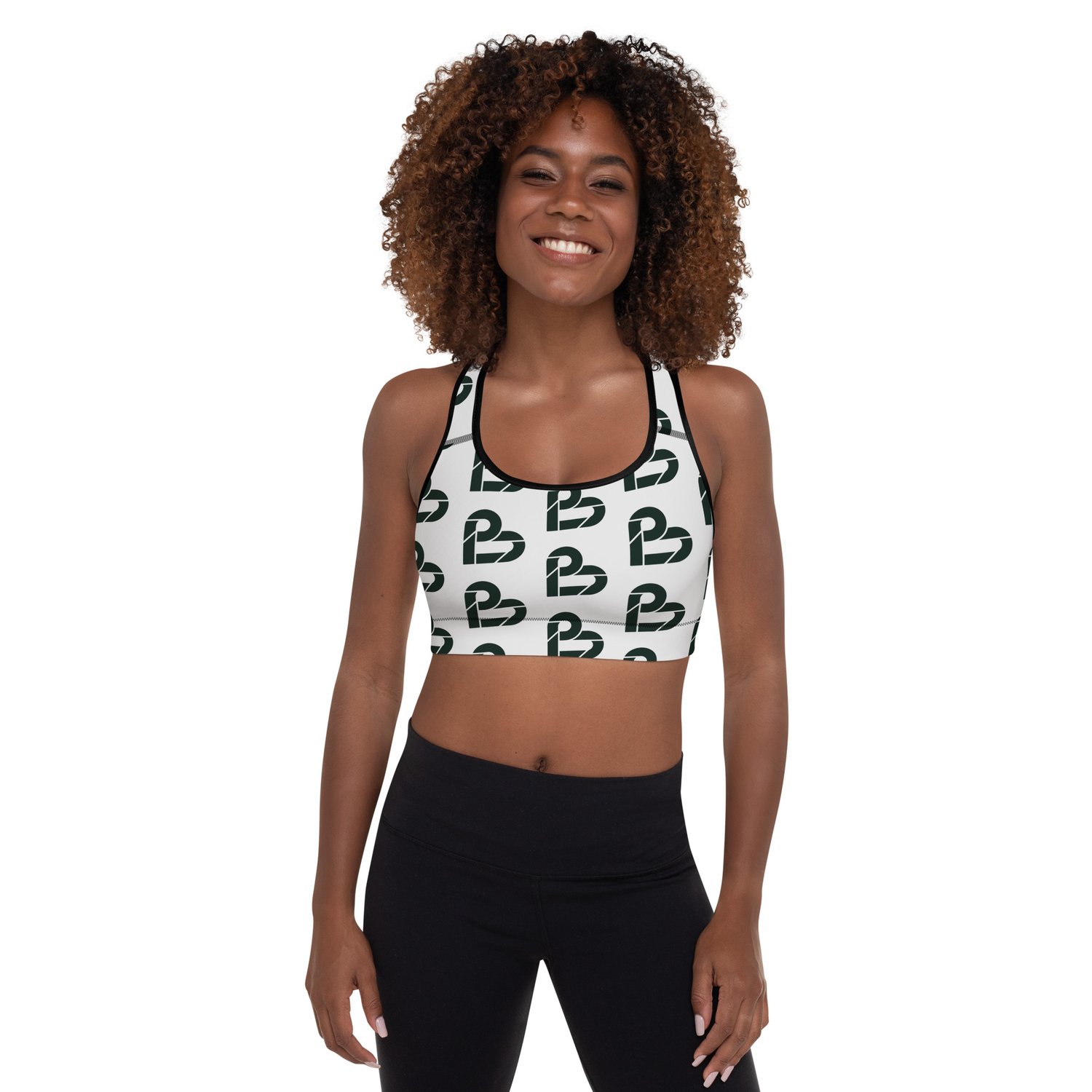 Beat Print Collection - White Bra — Fitness On Demand | The Beat