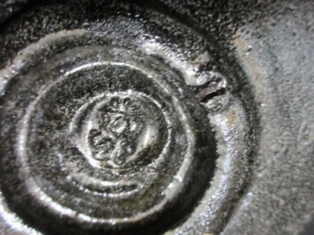 Japanese Koetsu Yama Fuji Mountain Raku Black Tea Bowl Shoraku