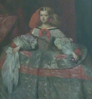 infanta margarita teresa in a pink dress Antique Velzquez copy Painting Infanta Margarita Teresa in a Pink Dress Spanish