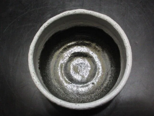 Japanese Koetsu Yama Fuji Mountain Raku Black Tea Bowl Shoraku