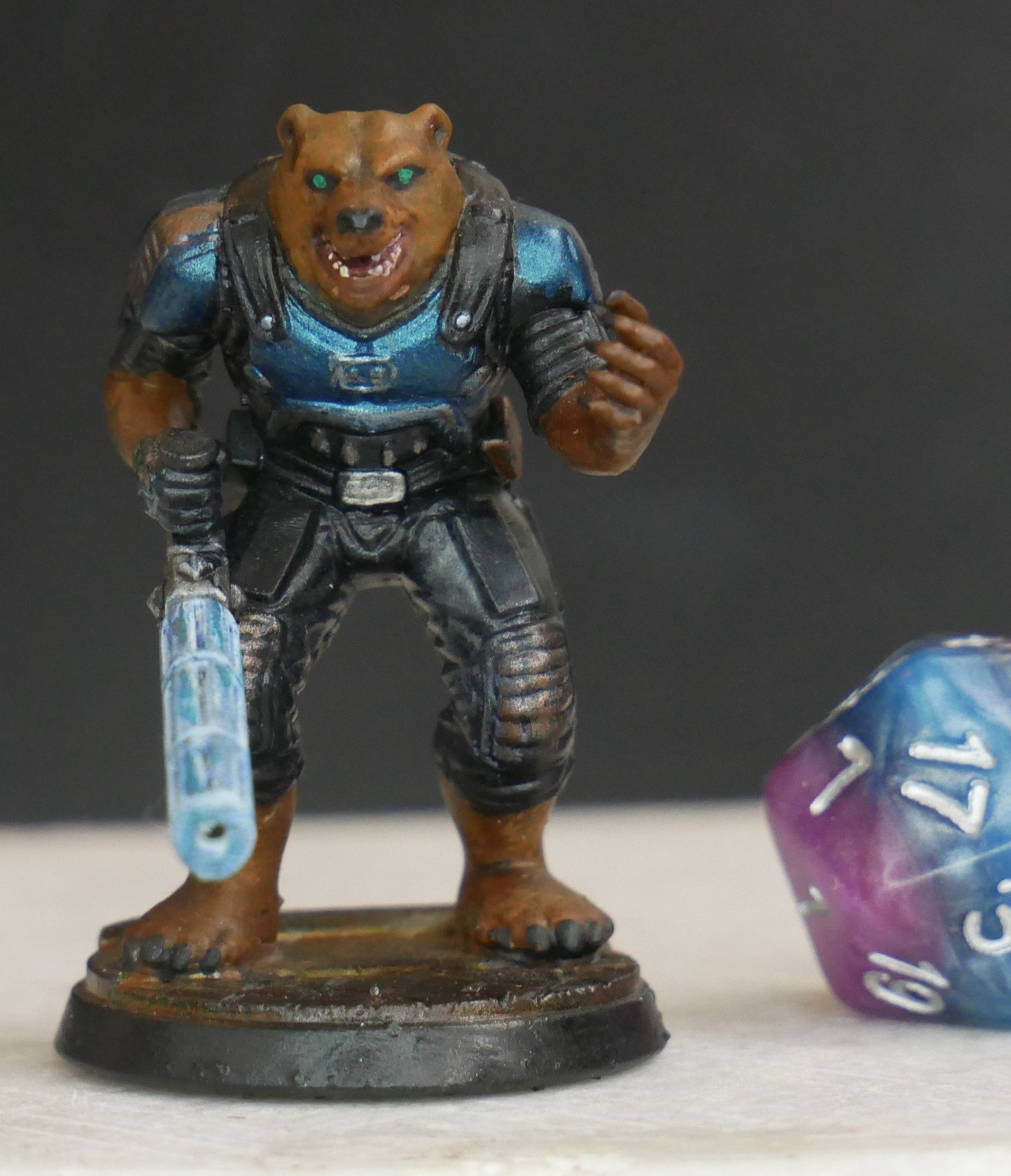 Hand Painted Sci-Fi Ursoid Soldier miniature | TTRPG | RPG | Stargrave | Starfinder | Star Wars