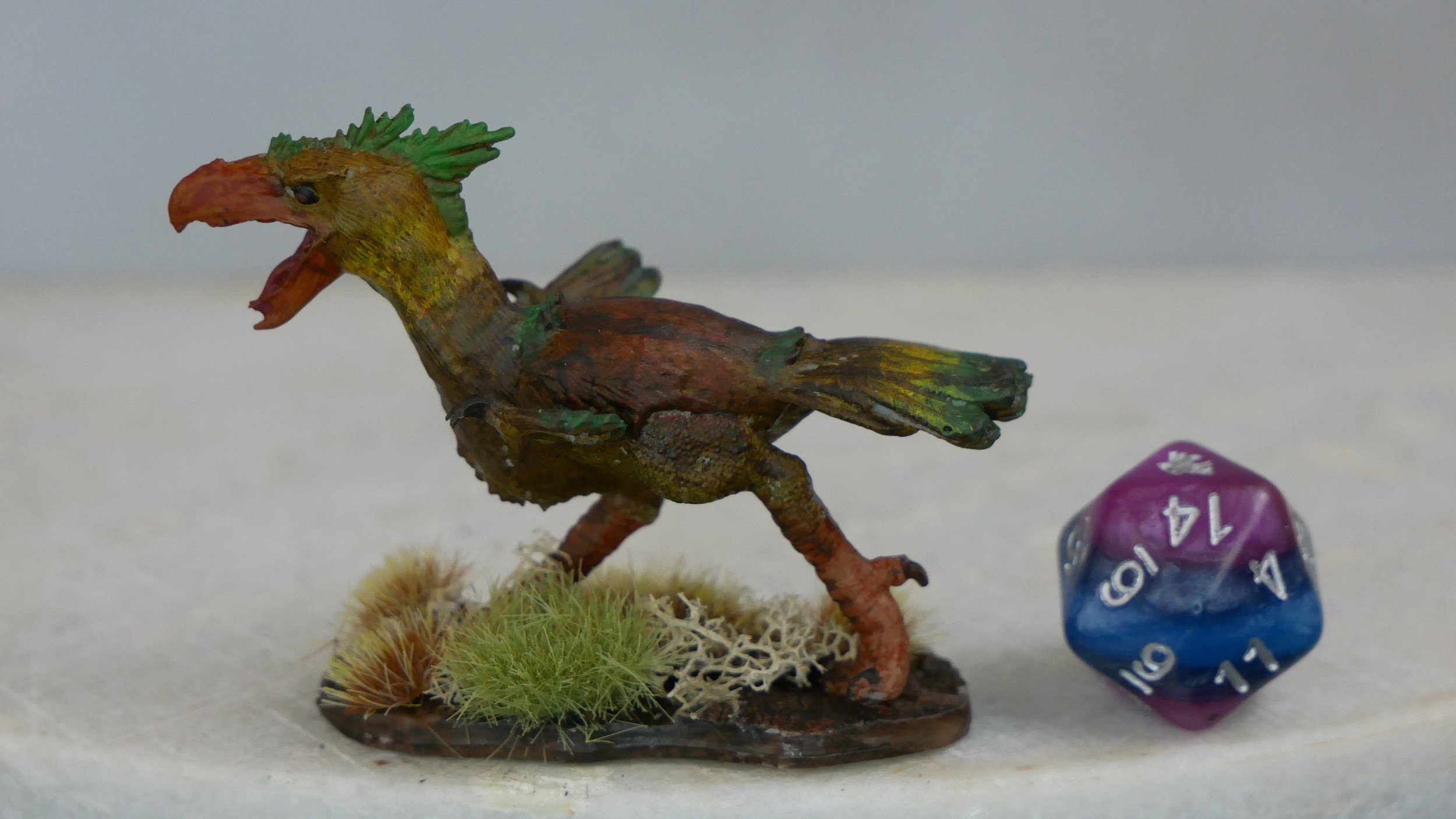 Hand-painted Prehistoric Terror Bird miniature | TTRPG | RPG | DND