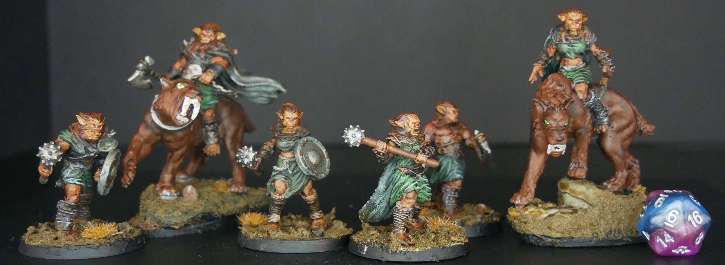 Custom painted Bugbear patrol miniatures (6) | TTRPG | RPG | DND
