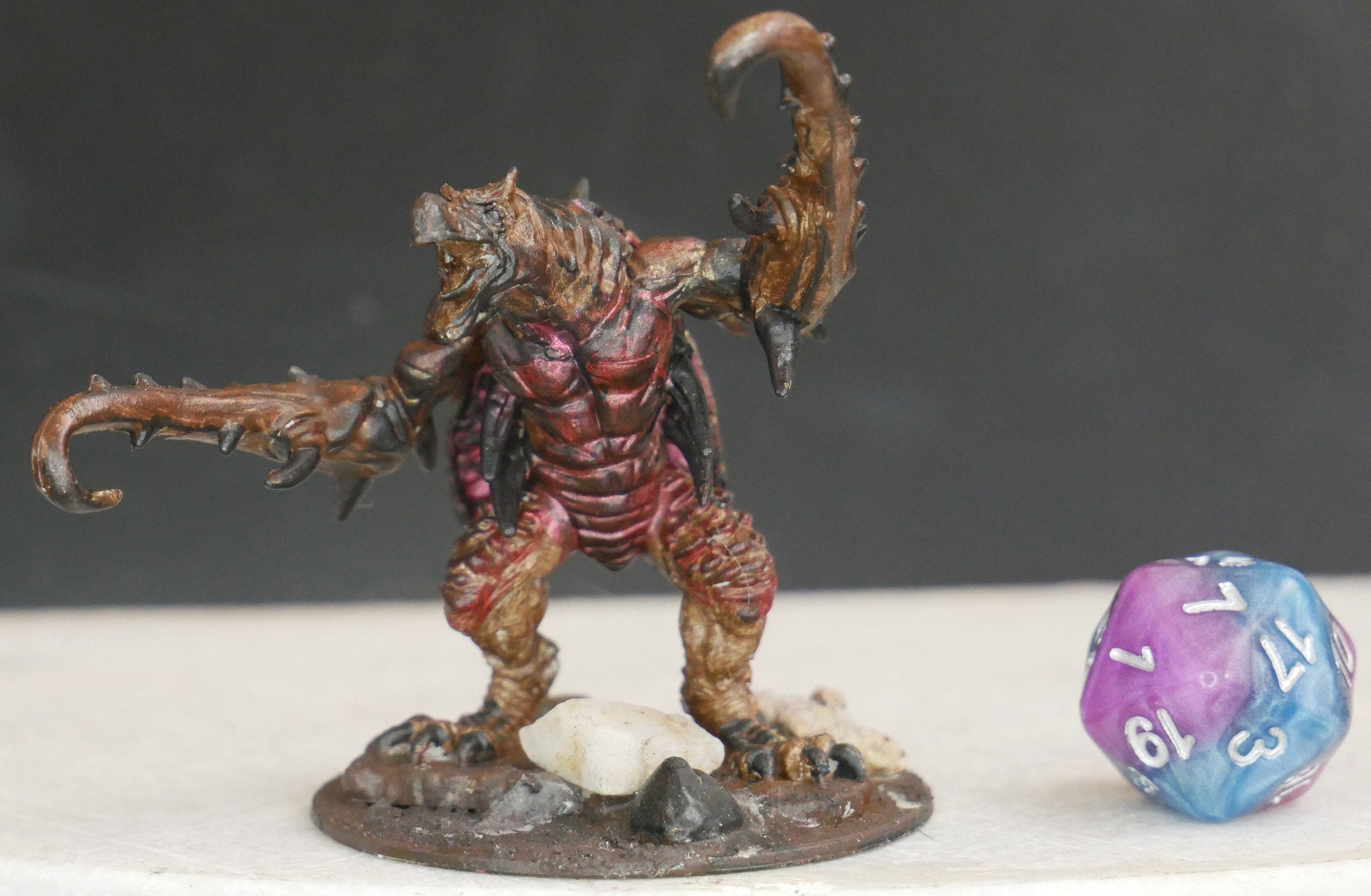 Custom-painted Horrendous Hooked Horror Miniature | TTRPG | Mini | DND | RPG