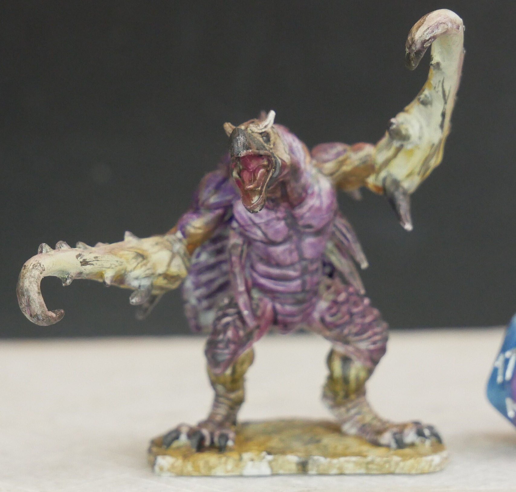 Custom-painted Horrendous Hooked Horror Miniature | TTRPG | Mini | DND | RPG