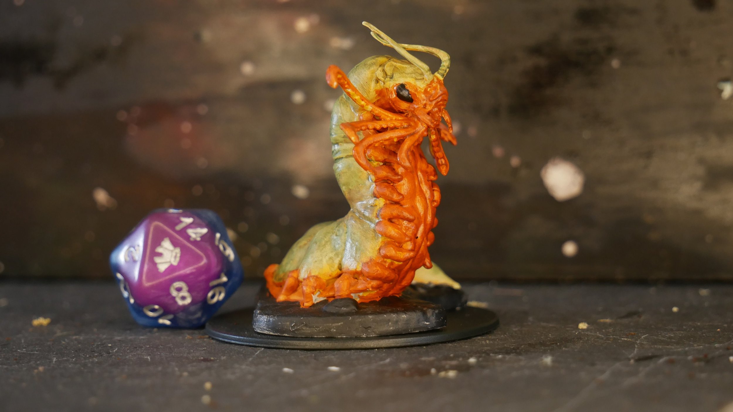 Hand-Painted Carrion Crawler Miniature | TTRPG | Mini | DND | RPG