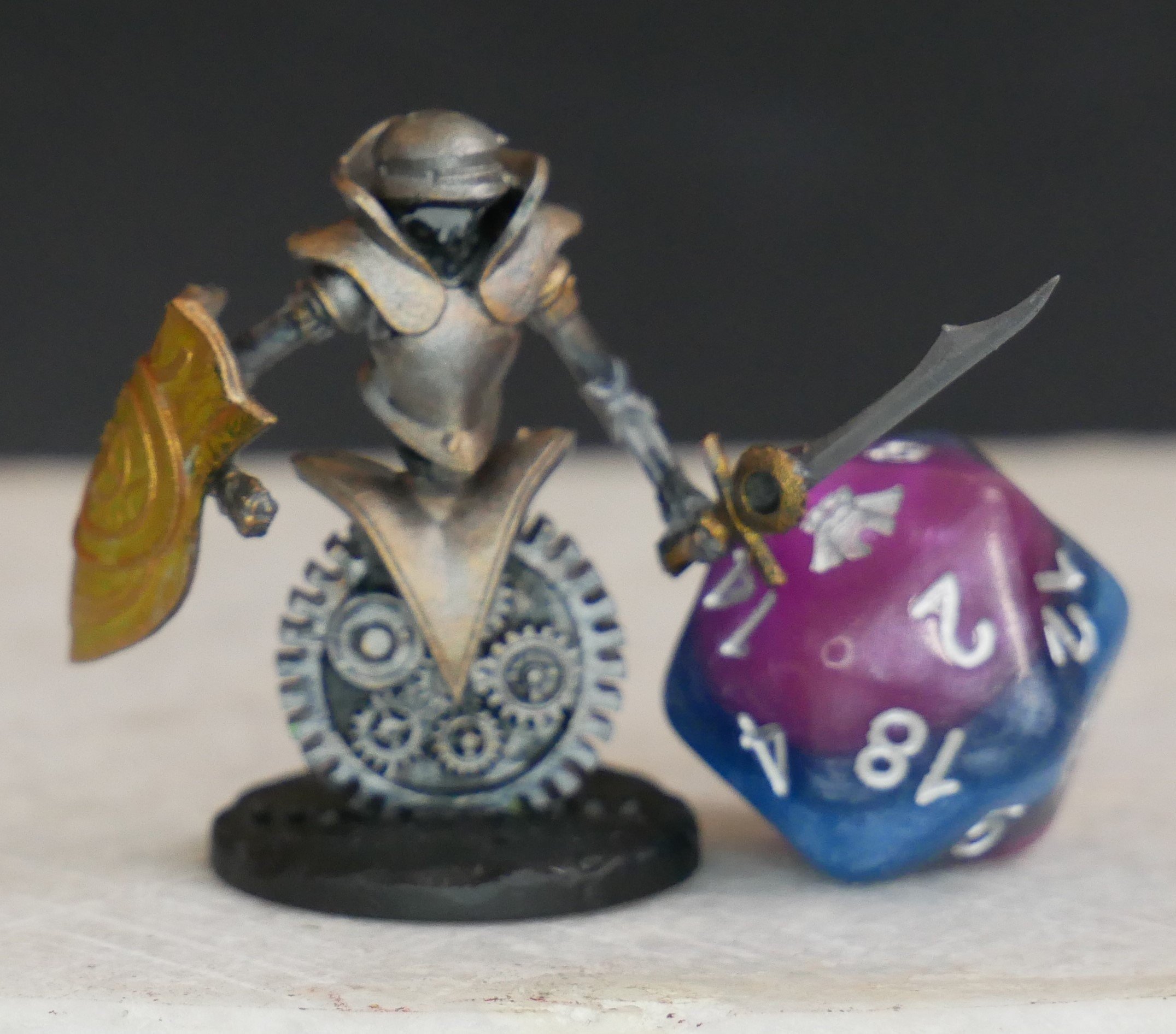 Hand-painted Warforged Warrior Variant miniature | TTRG | RPG | DND