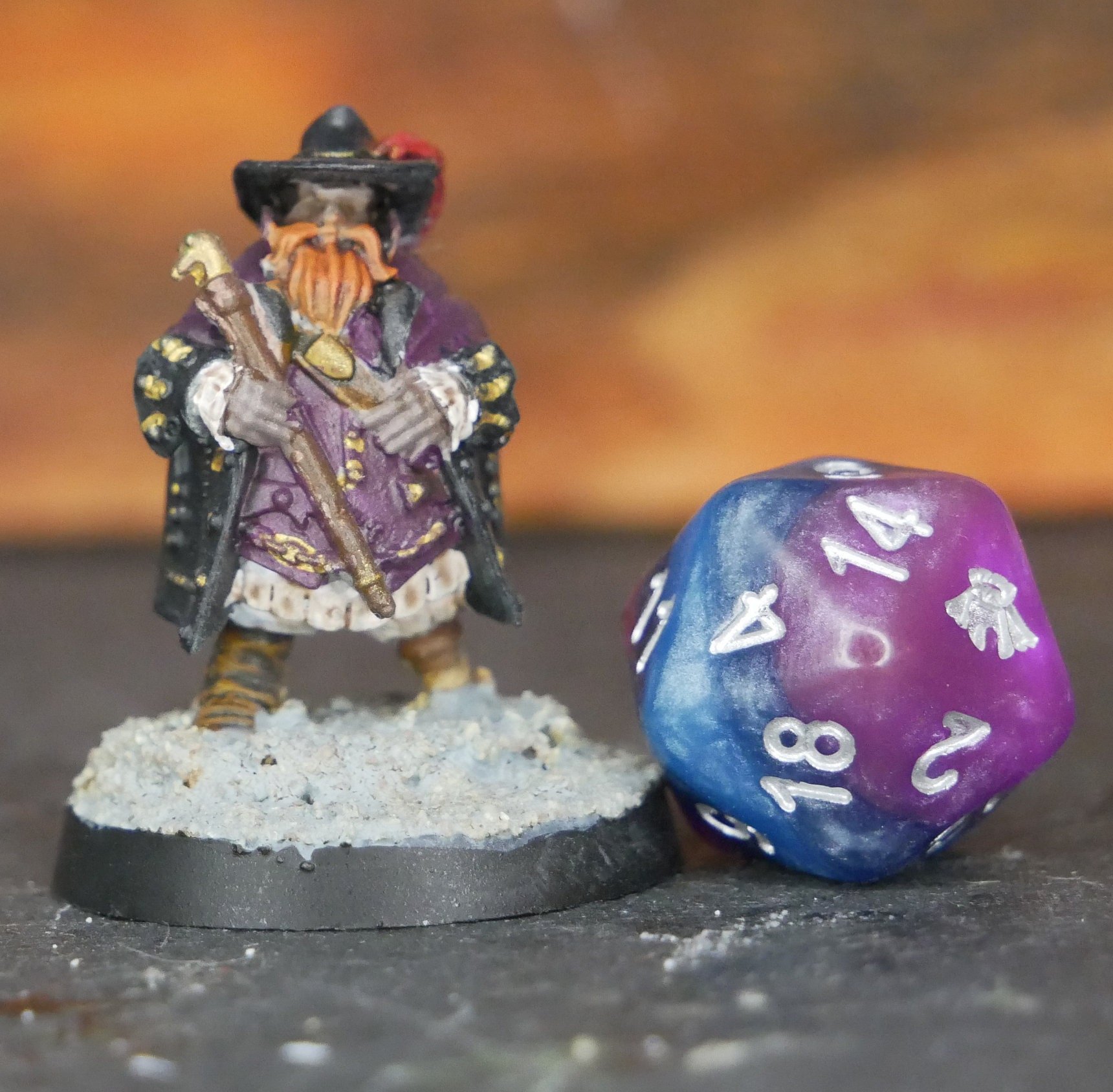 Hand Painted Dwarf Wizard miniature | TTRG | RPG | DND