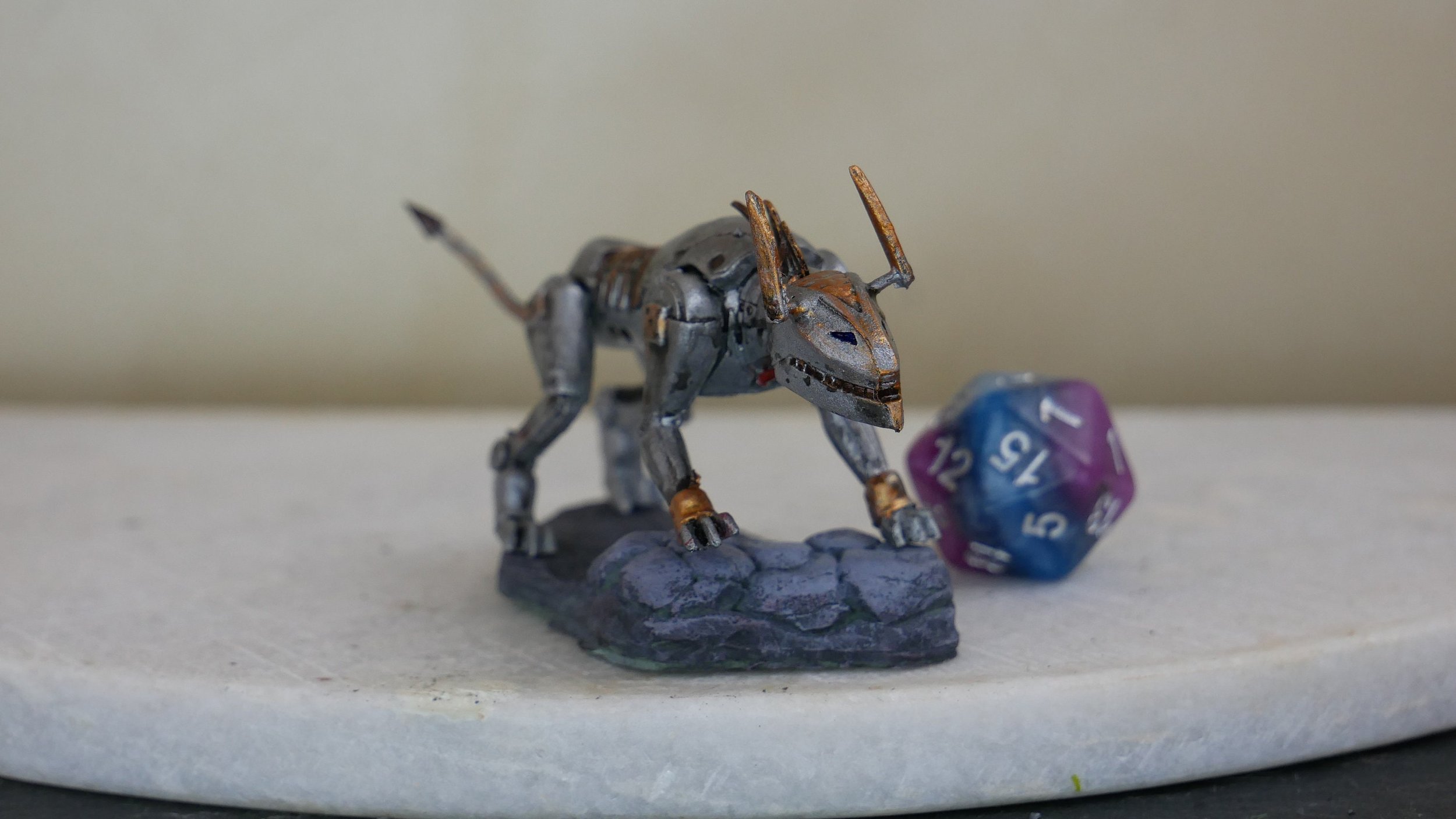 Hand-painted Cyber-dog Scout miniature | TTRPG | RPG | Starfinder | Star Wars | Stargrave