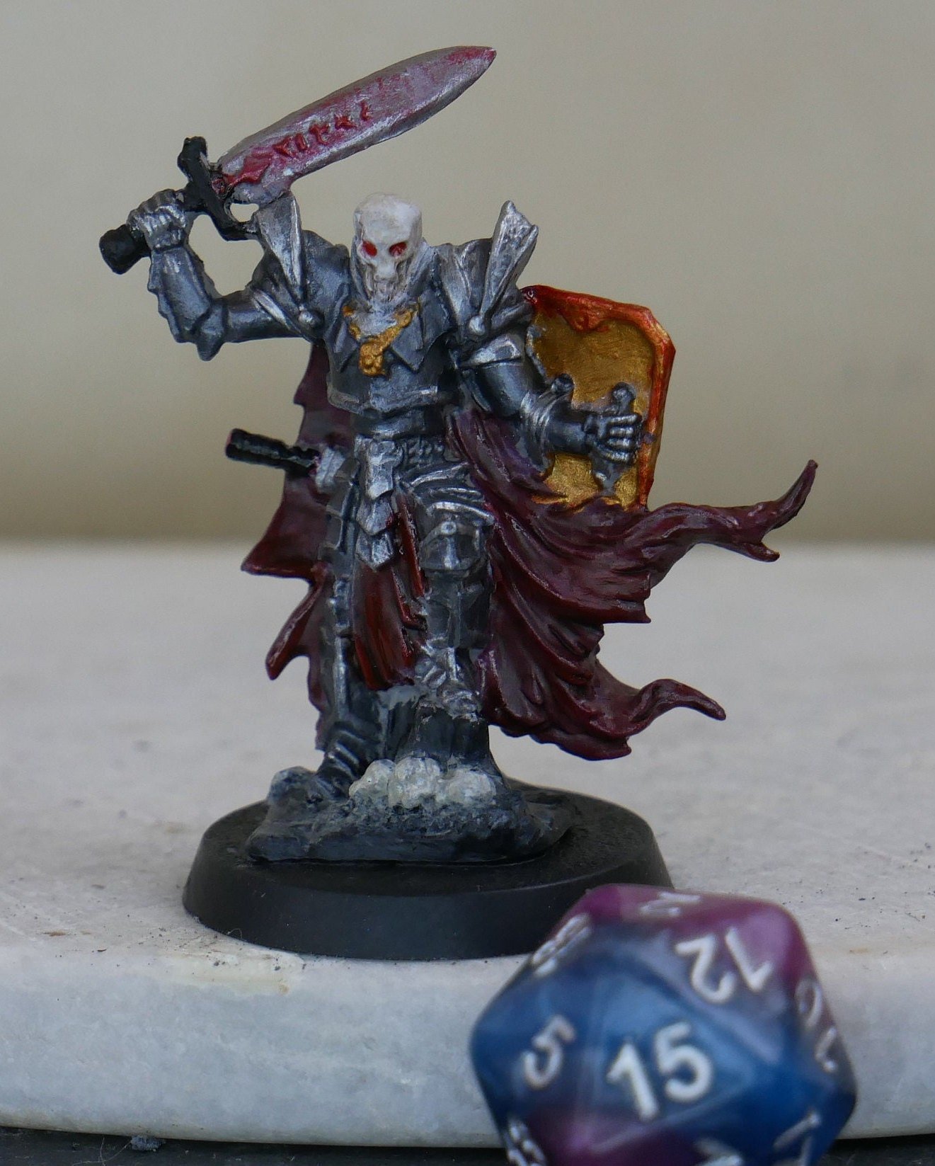 Hand-painted Death Knight miniature | TTRPG | DND | RPG