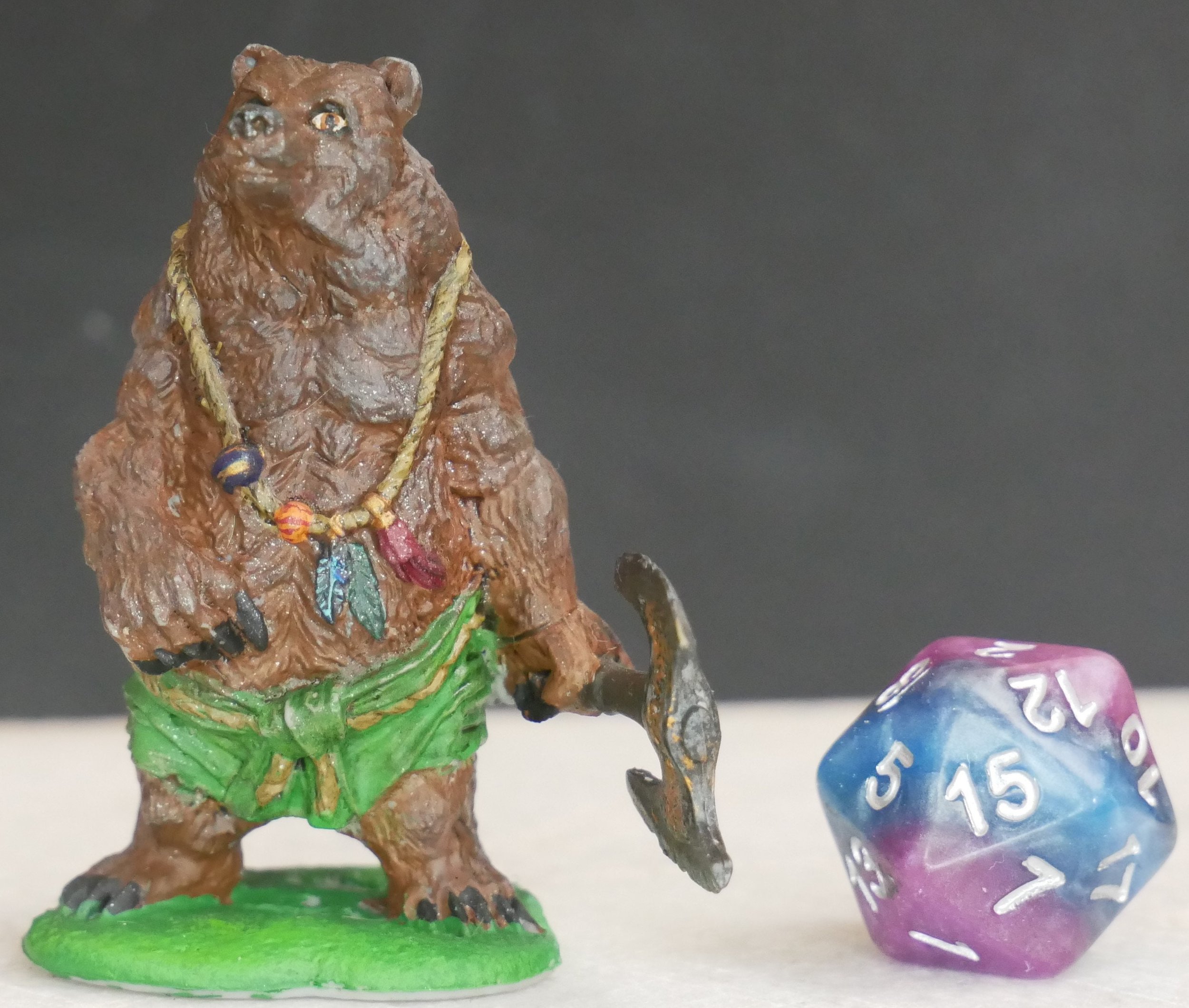 Hand-painted Werebear miniature | TTRPG | RPG | DND