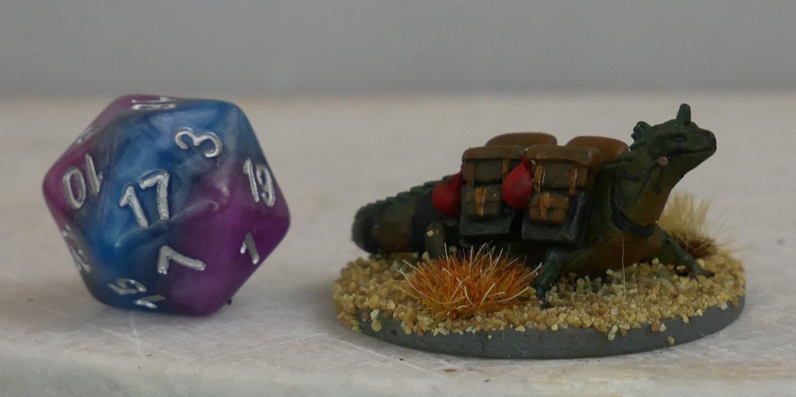 Hand painted pack lizard companion miniature | TTRPG | RPG | DND