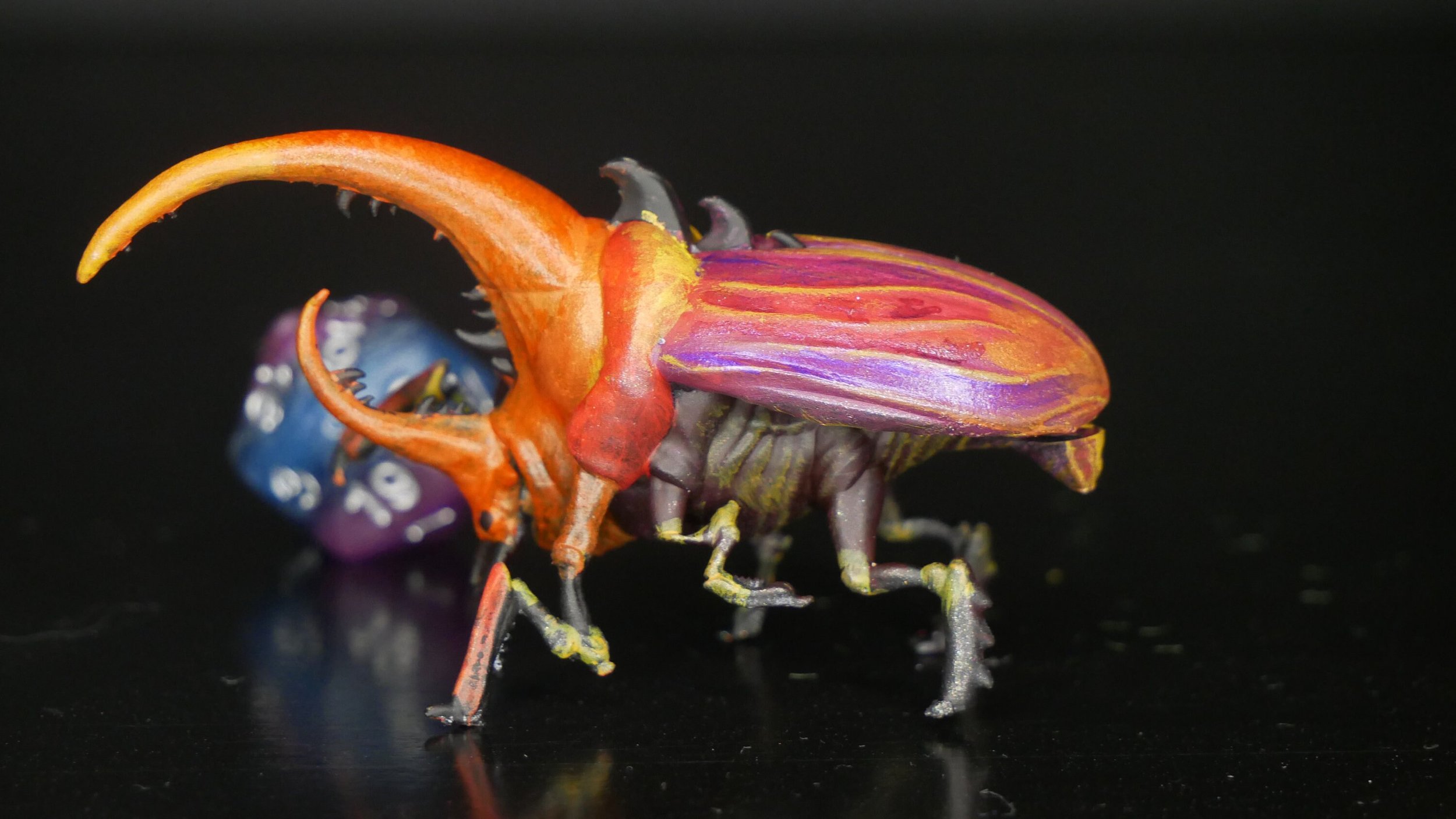Custom painted Giant Beetle miniatures (2) *Commission-Do not Purchase! | TTRPG | RPG | DND
