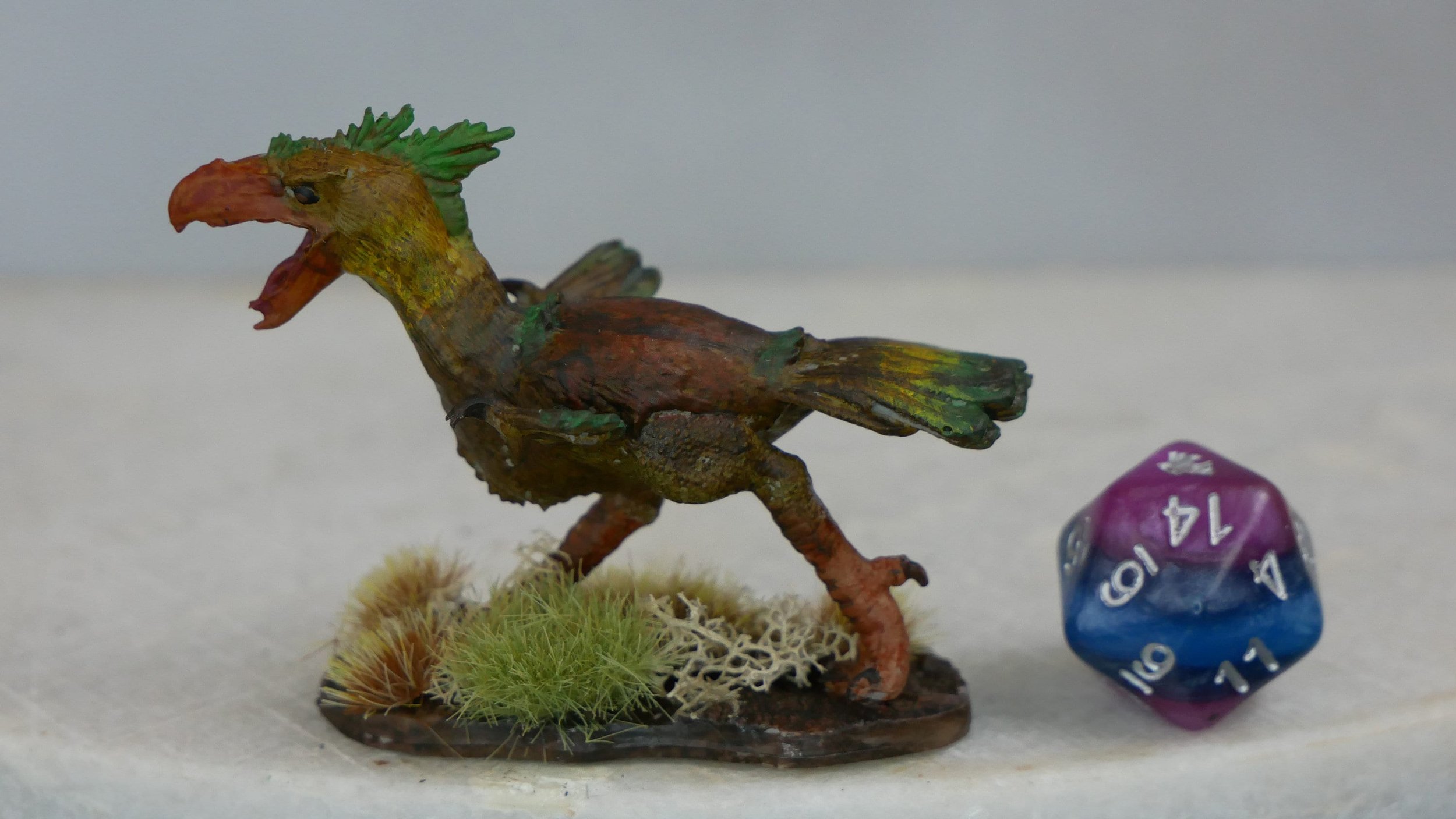 Hand-painted Prehistoric Terror Bird miniature | TTRPG | RPG | DND