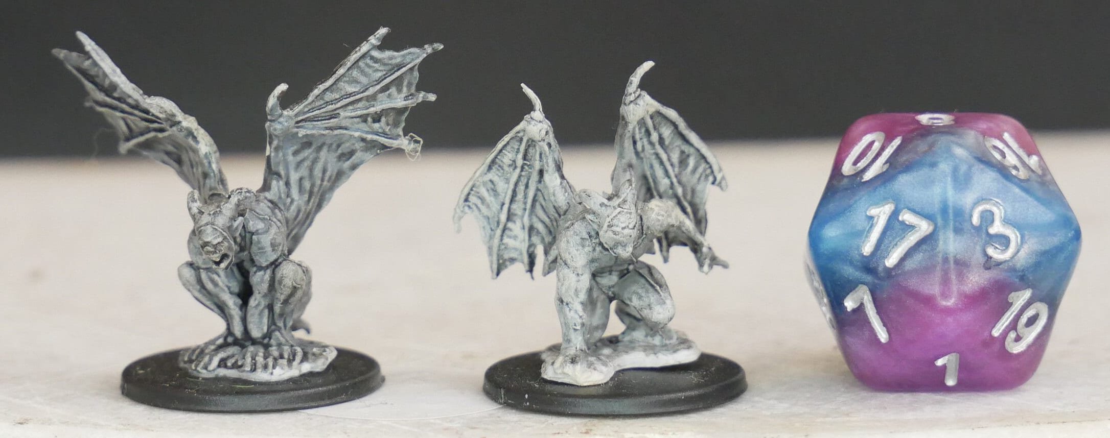Hand Painted Gargoyles (2) Miniatures | TTRPG | Mini | DND | RPG
