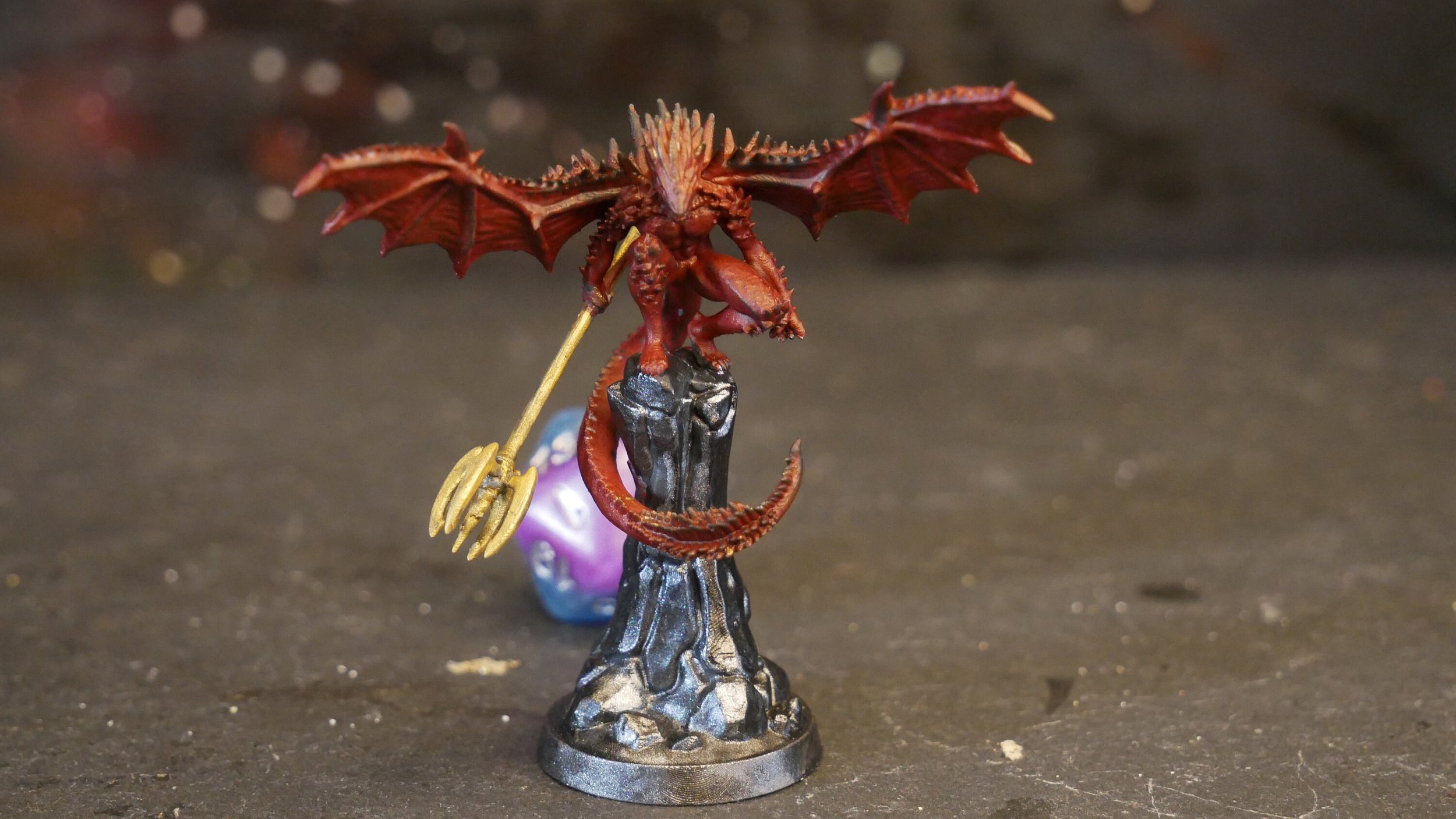 Custom-painted Devil Miniature | TTRPG | Mini | DND | RPG