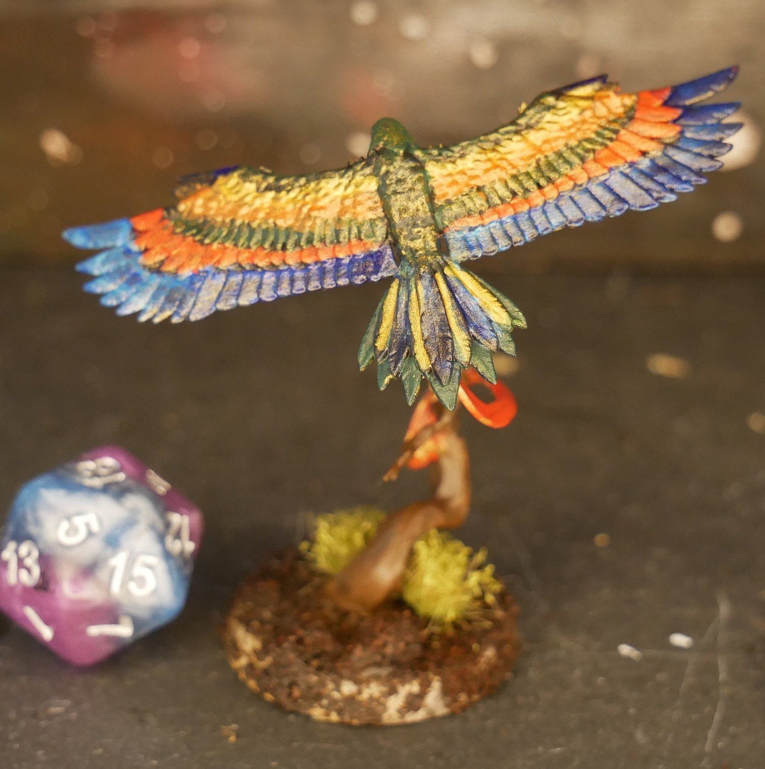 Custom-painted Raptor (Variant C) Miniature | TTRPG | Mini | DND | RPG
