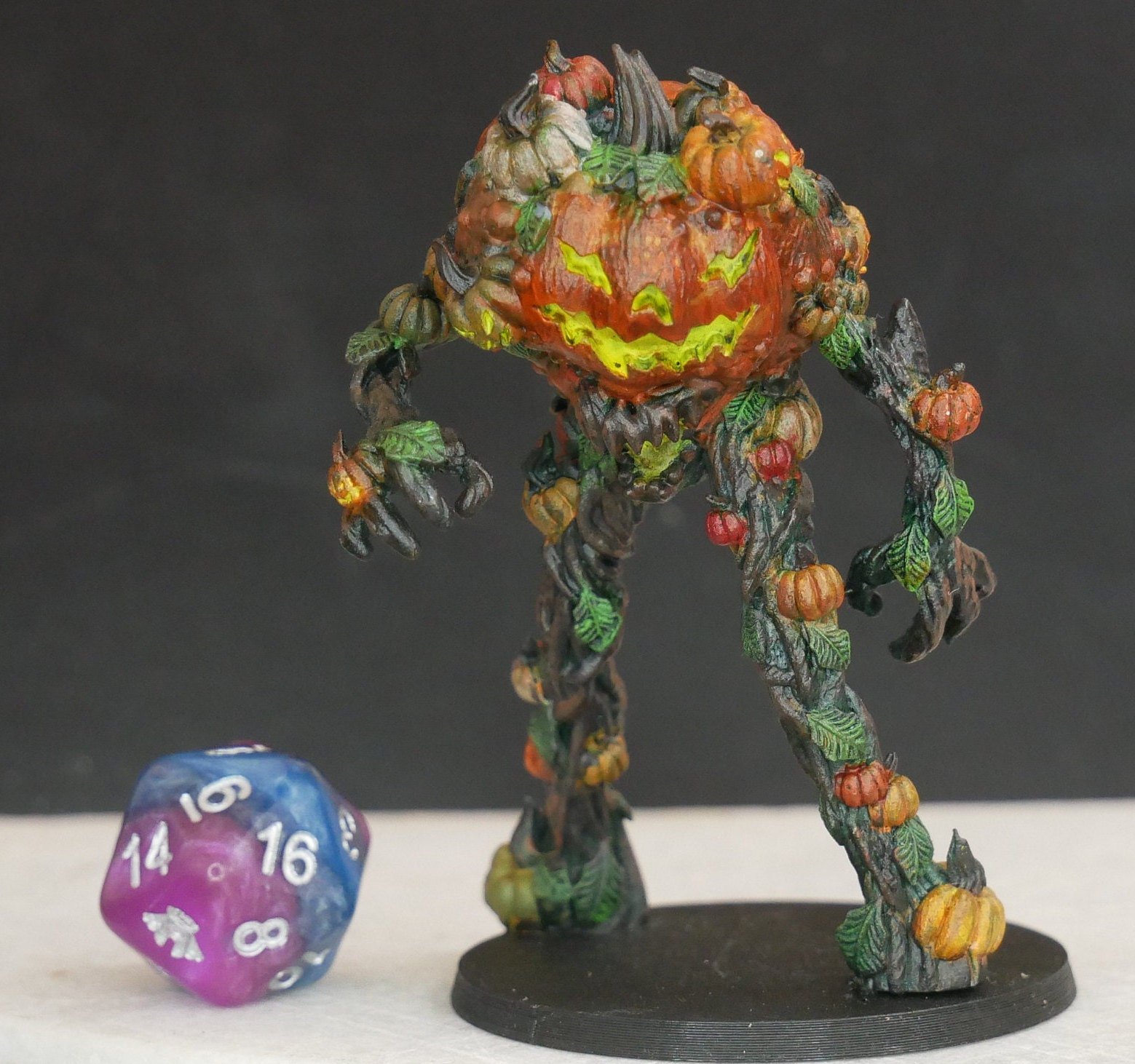 Hand painted Pumpkin King (Gourd Golem) miniature **Commission** | TTRPG | RPG | DND